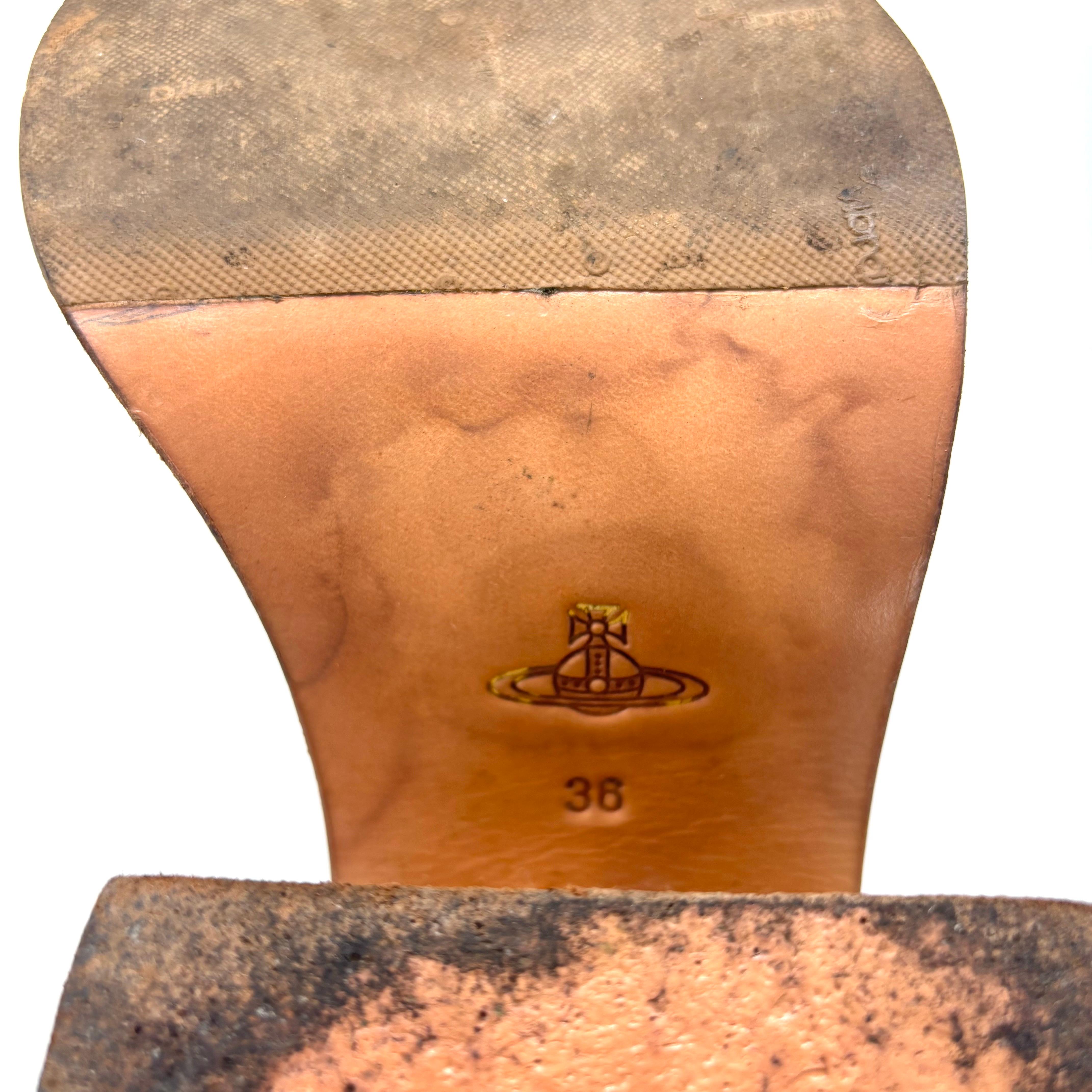 Vivienne Westwood Runway 2013 Pirate Clomper Squiggle Print Platform Boots 36 For Sale 5