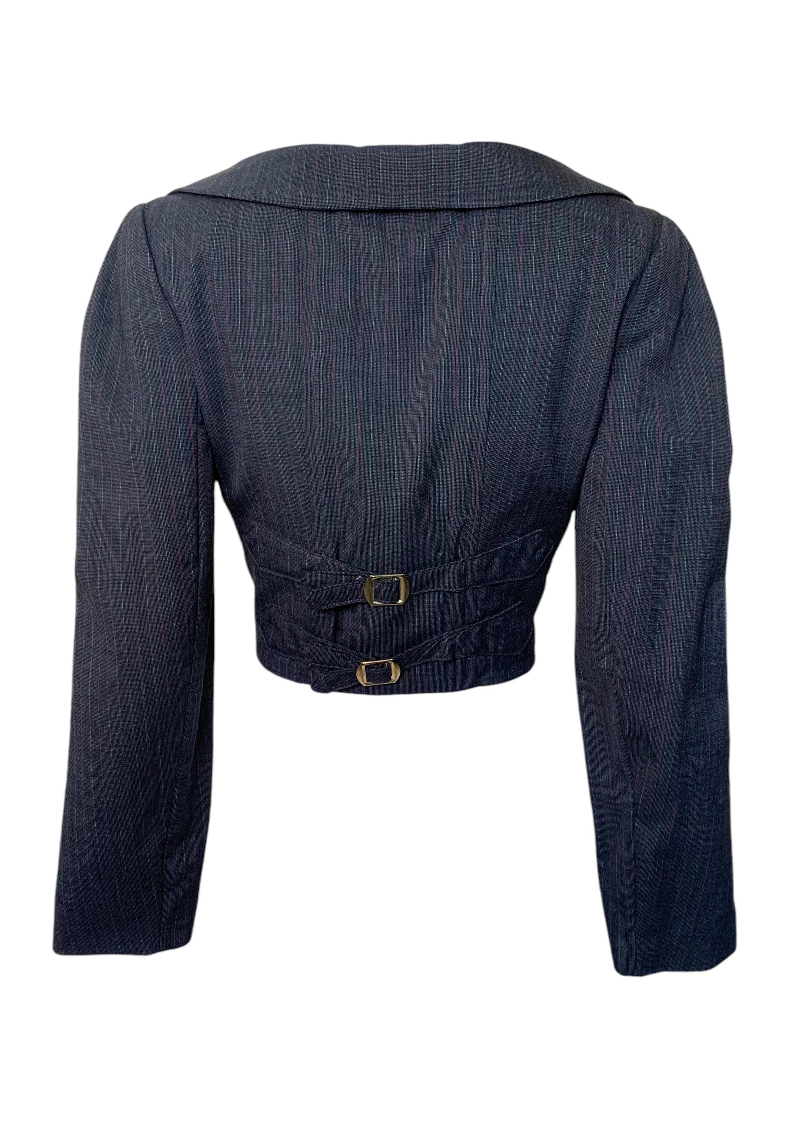 Vivienne Westwood S/S Pagan Anthrazitgraue Cropped Jacket, 1988 (Schwarz) im Angebot