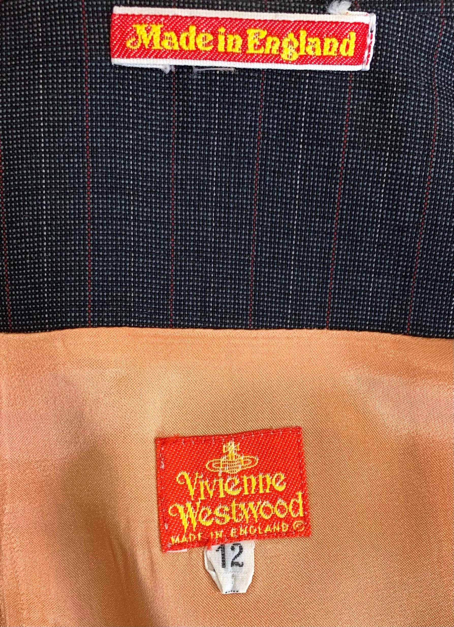 Vivienne Westwood S/S Pagan Anthrazitgraue Cropped Jacket, 1988 im Zustand „Hervorragend“ im Angebot in Los Angeles, CA