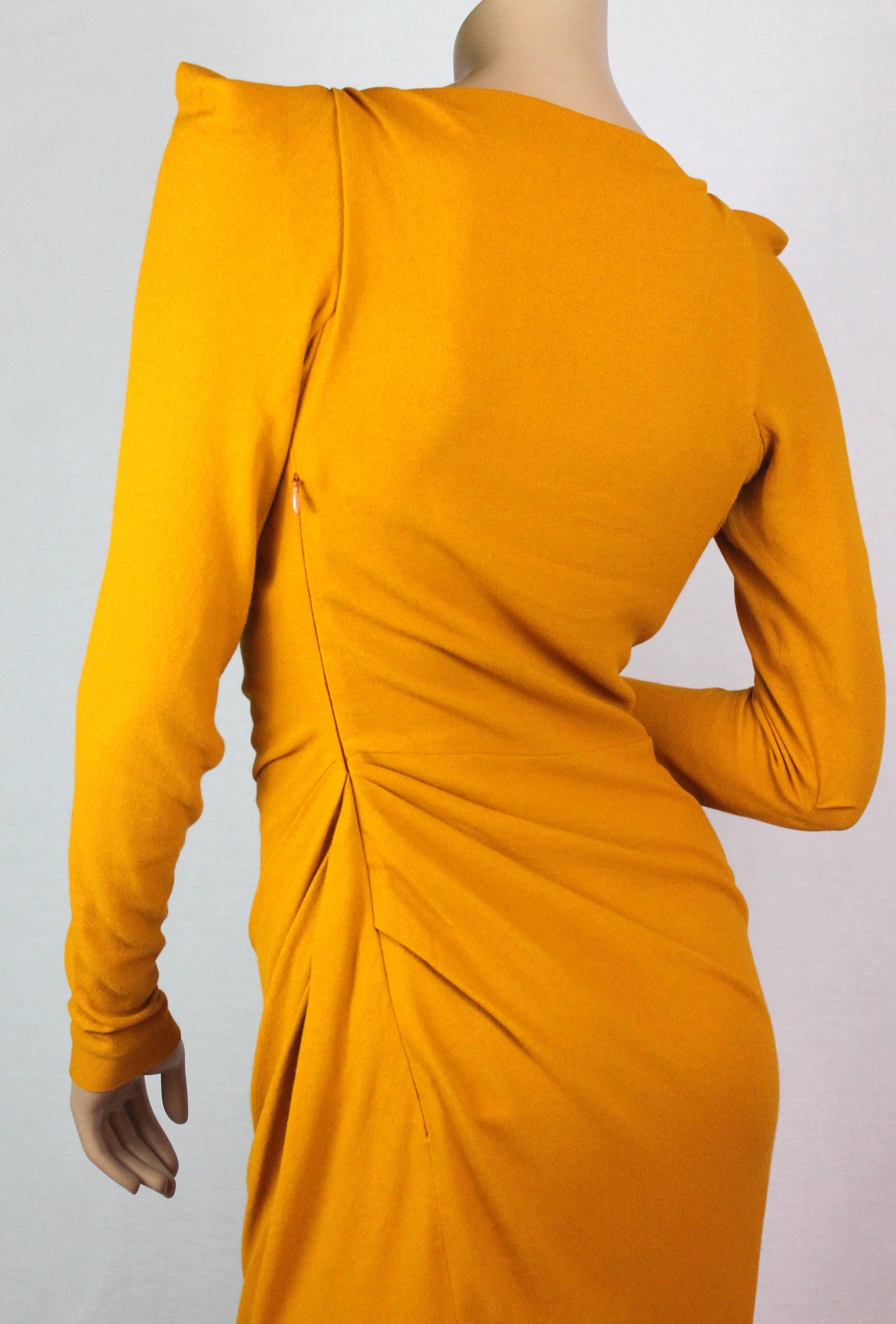 Vivienne Westwood Red Label Saffron Short Amber Dress A / W 2015 In Good Condition In Los Angeles, CA