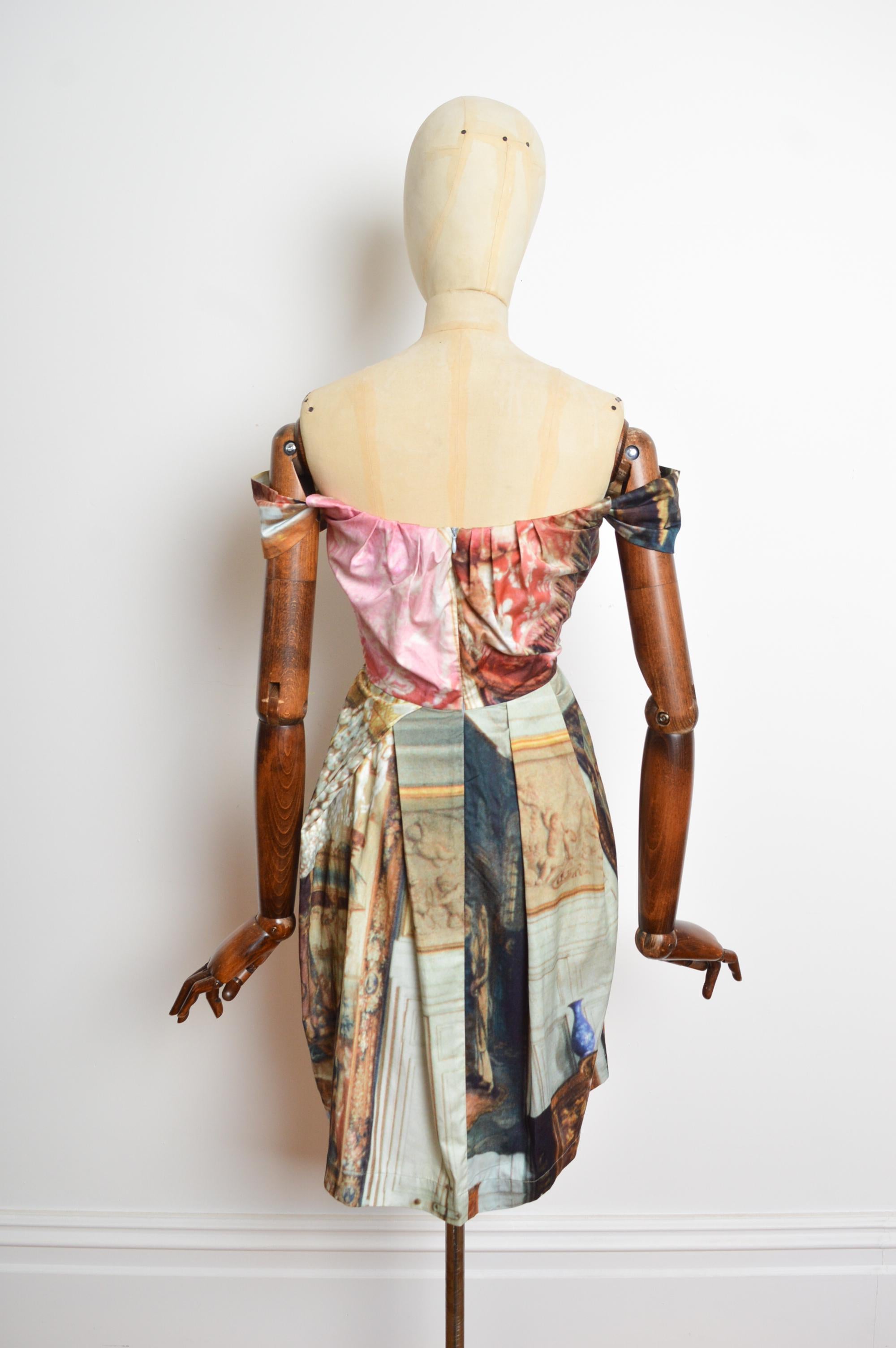 Vivienne Westwood Saloon print liberty Renaissance Cocktail Party dress For Sale 5