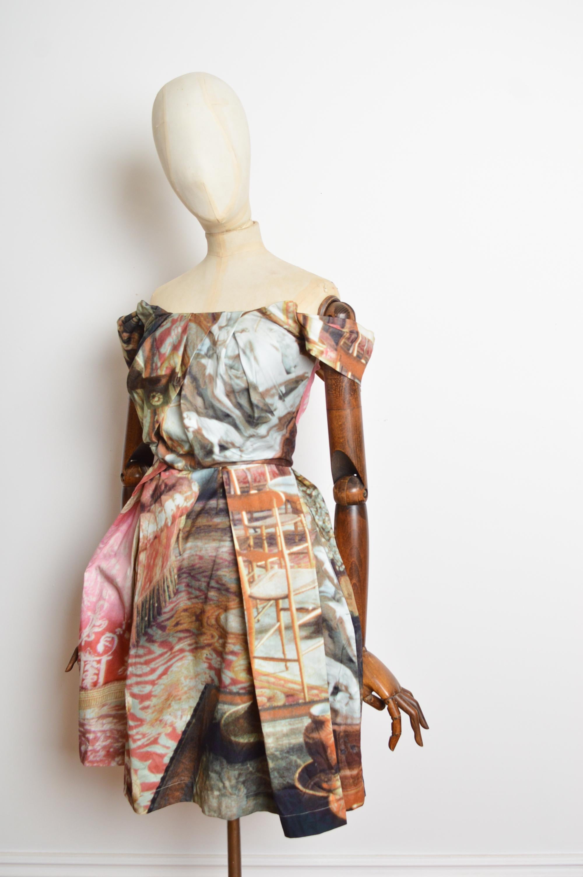 Vivienne Westwood Saloon print liberty Renaissance Cocktail Party dress For Sale 13