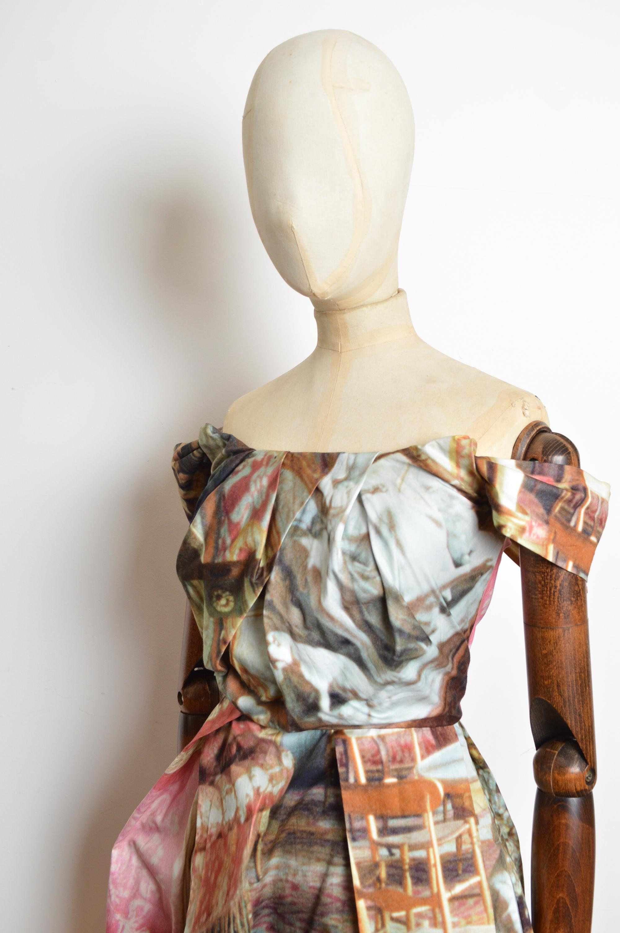 Vivienne Westwood Saloon print liberty Renaissance Cocktail Party dress For Sale 3