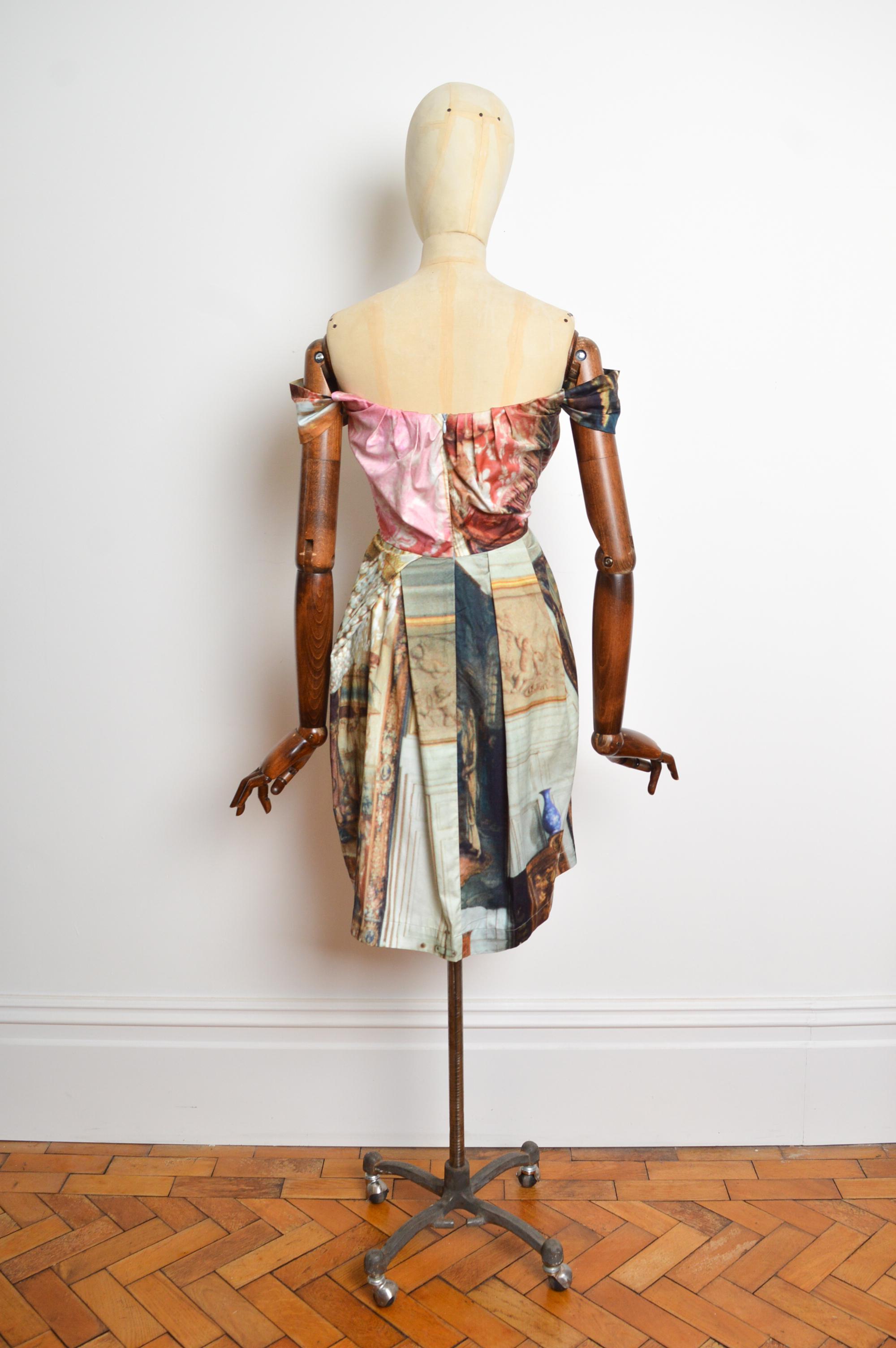 Vivienne Westwood Saloon print liberty Renaissance Cocktail Party dress For Sale 4