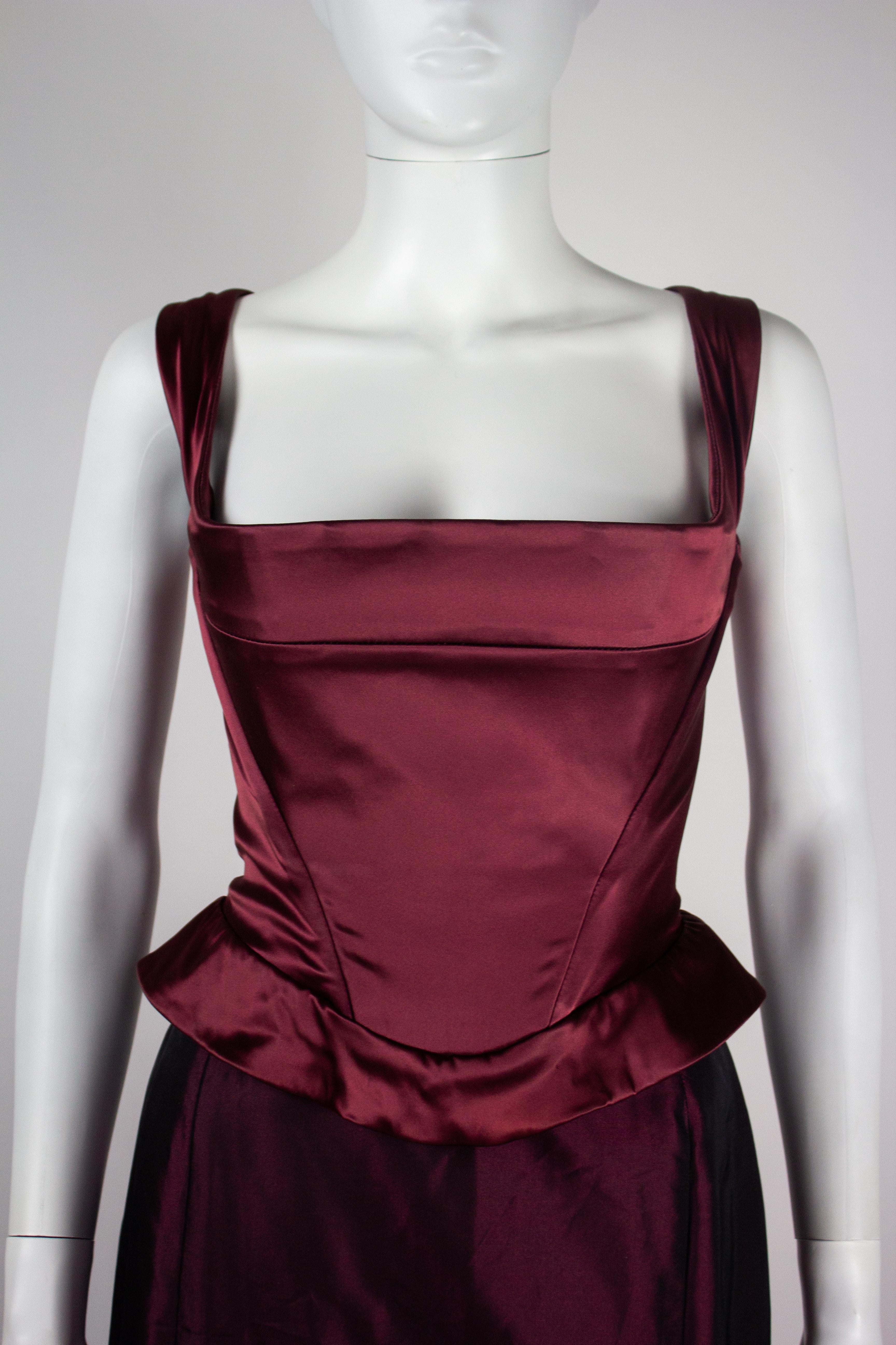 Women's Vivienne Westwood Silk Corset Skirt Ensemble F/W 1996 For Sale
