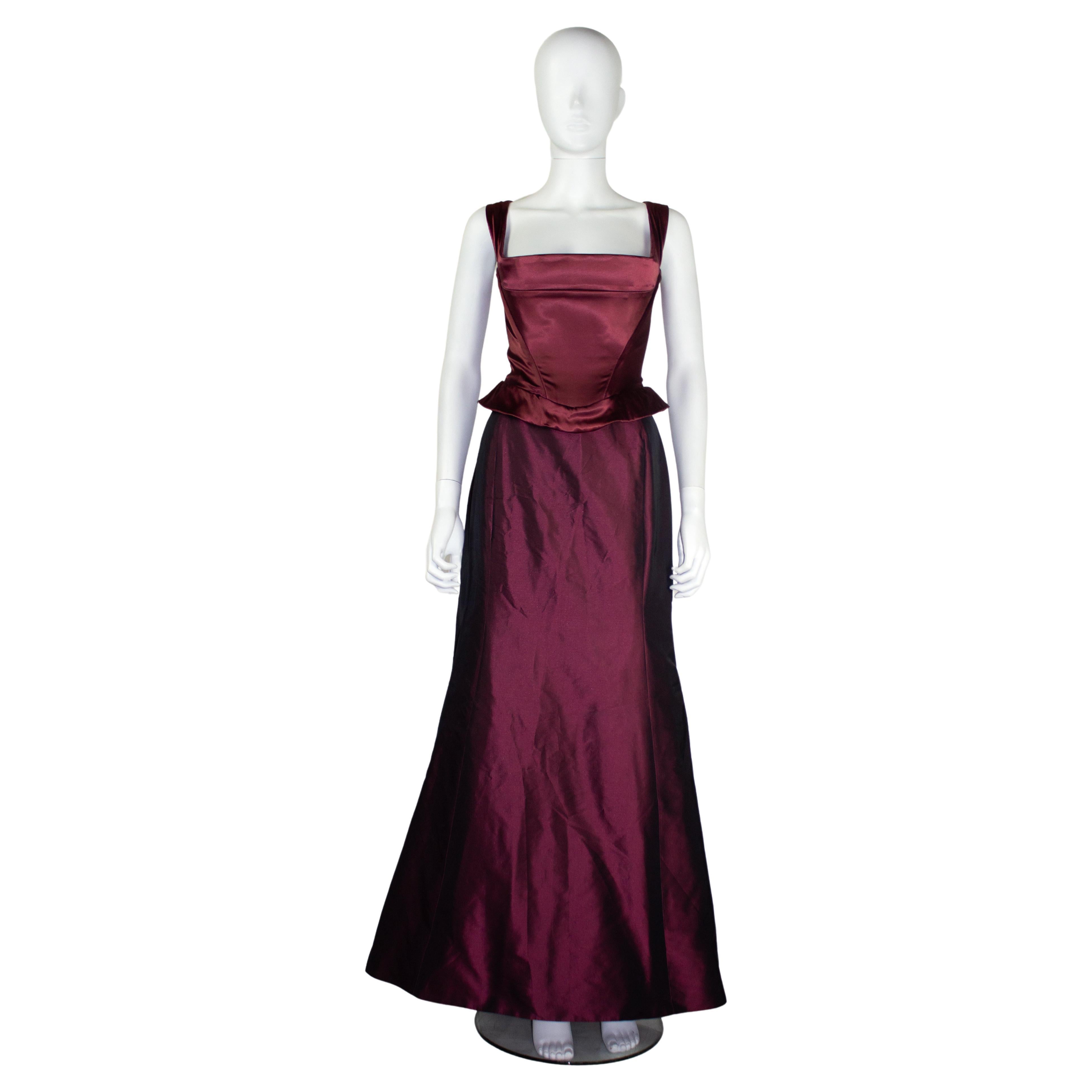 Vivienne Westwood Silk Corset Skirt Ensemble F/W 1996 For Sale