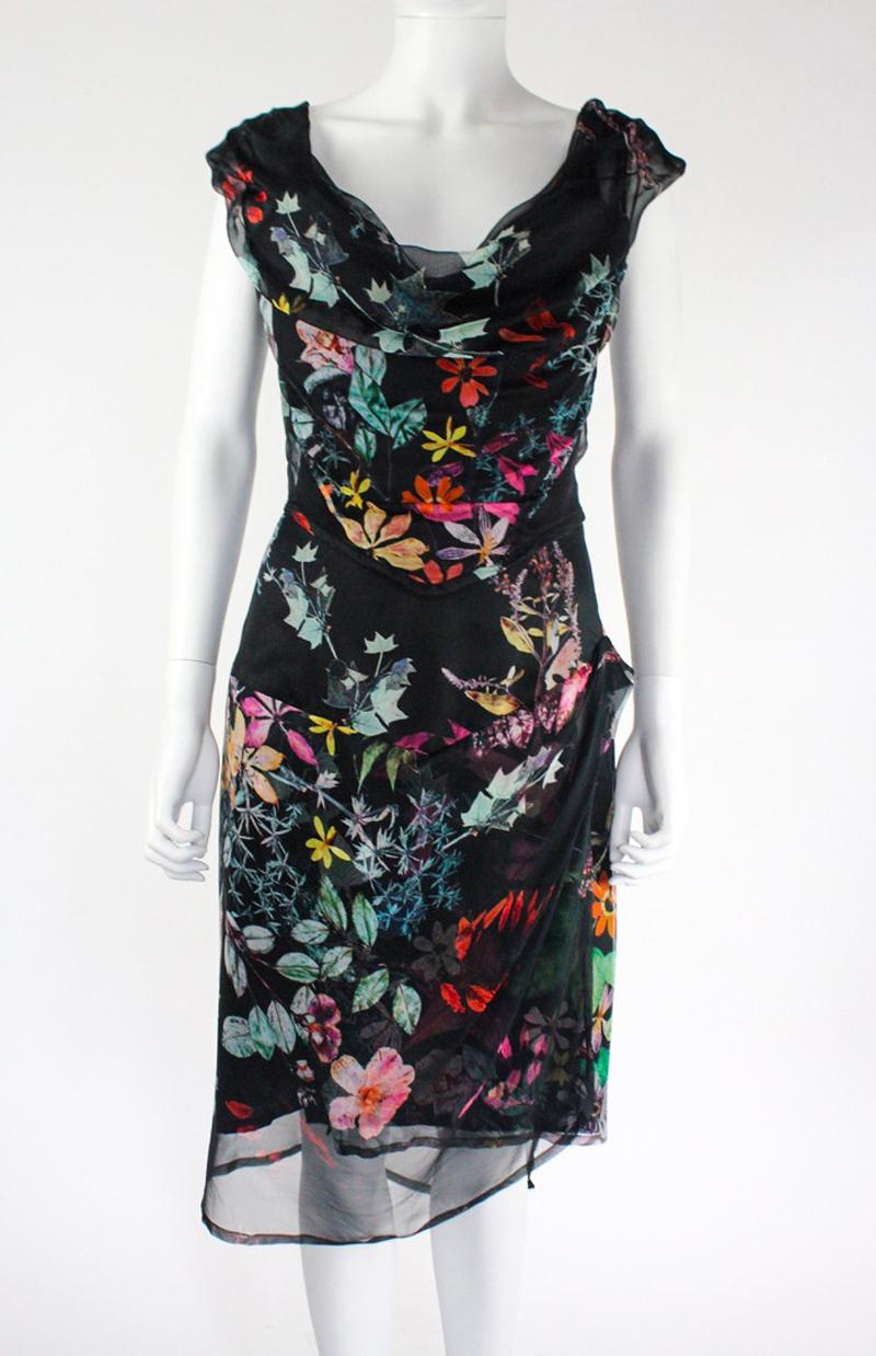 Vivienne Westwood Silk Floral Corset Skirt Ensemble, 2000s 1
