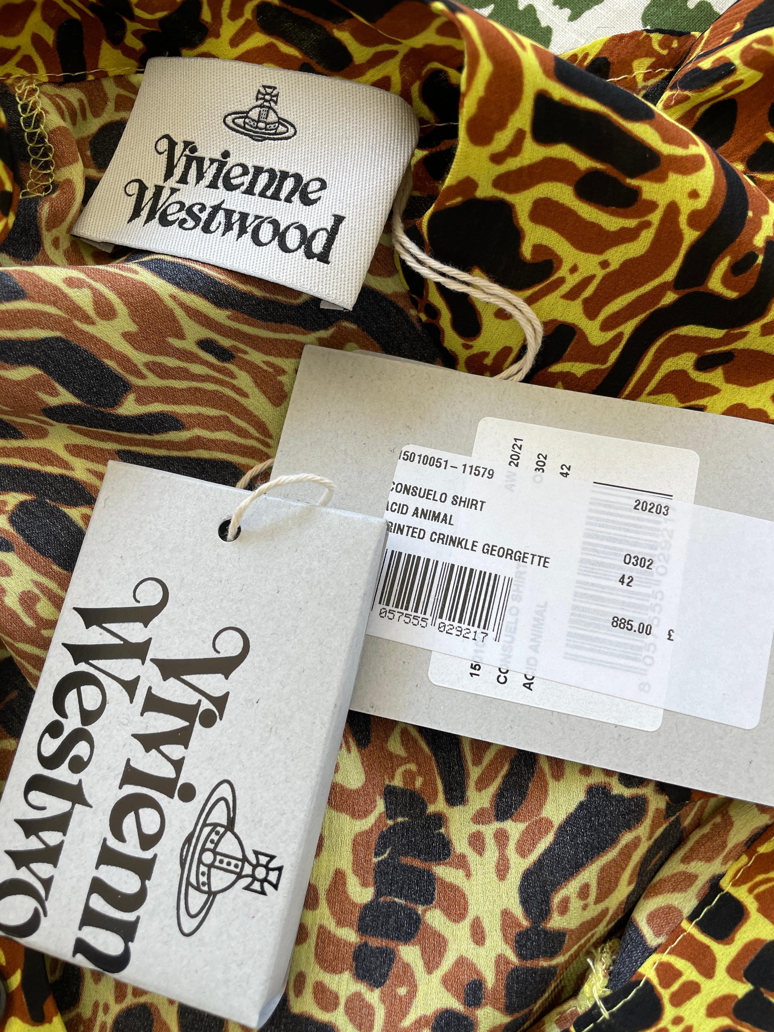 Vivienne Westwood Silk Georgette Leopard Print 