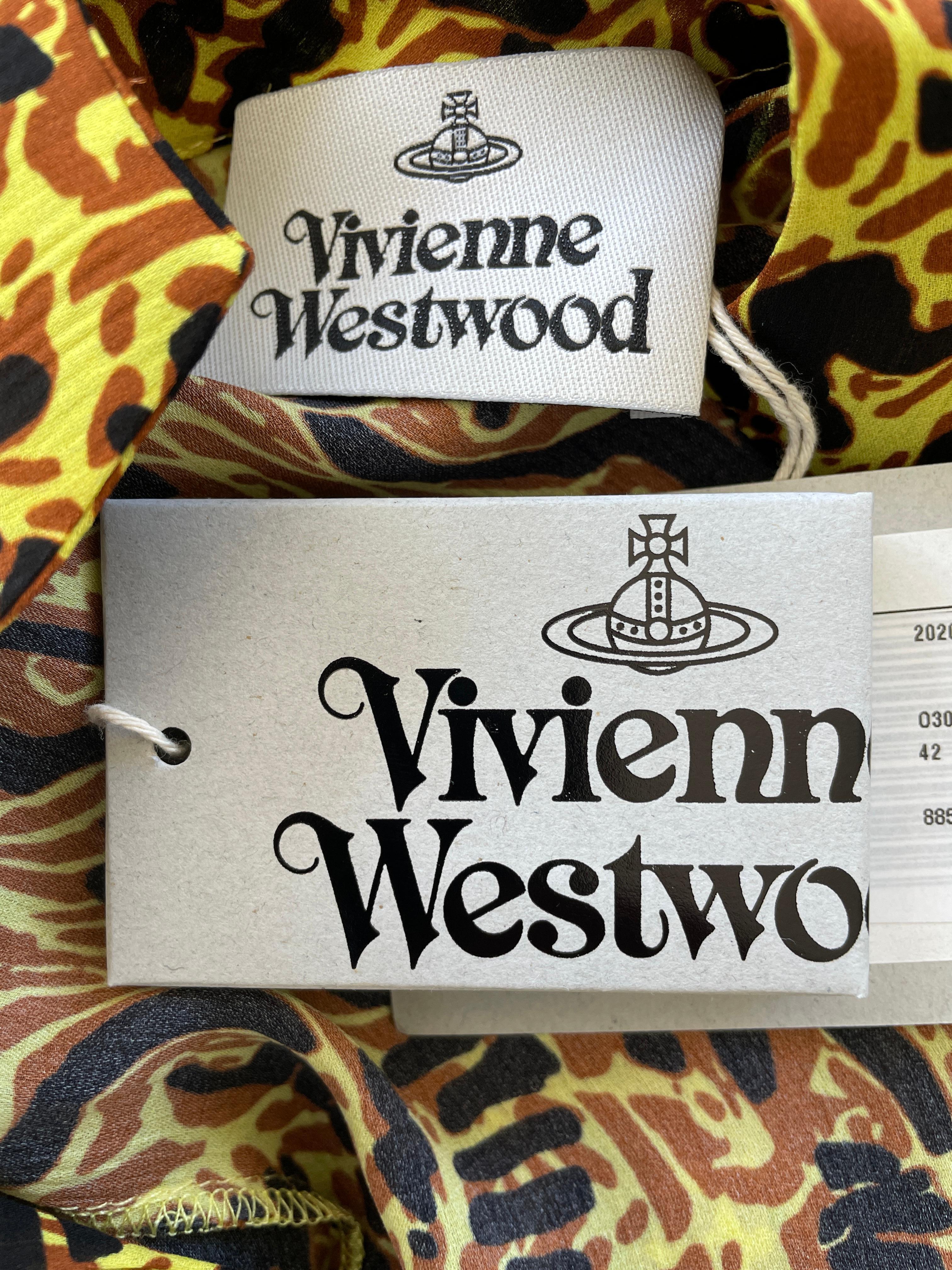 Vivienne Westwood Silk Georgette Leopard Print 