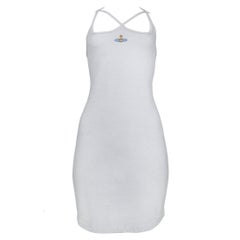 Vivienne Westwood Silver Glitter "ORB" Criss-Cross Dress 1998