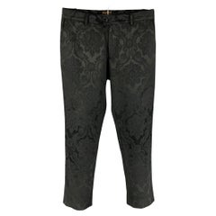 VIVIENNE WESTWOOD Size 32 Black Jacquard Polyester Cotton Dress Pants