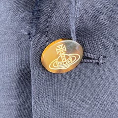 VIVIENNE WESTWOOD - Manteau de sport croisé en laine noire, taille 36