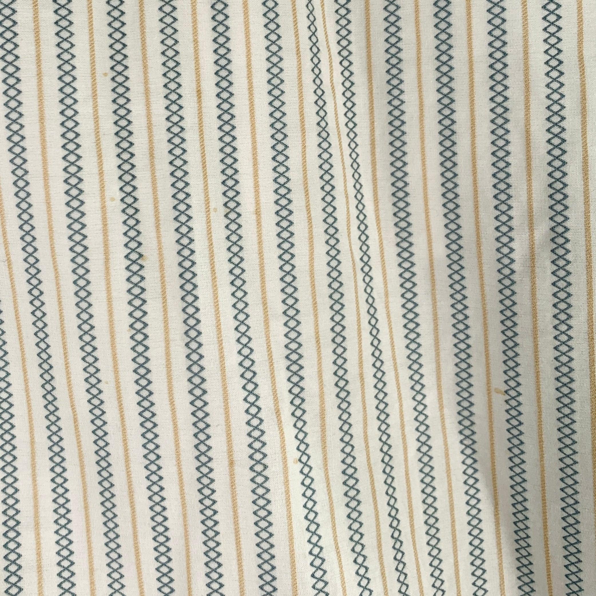 VIVIENNE WESTWOOD Size 38 White Blue Yellow Stripe Cotton Casual Pants In Excellent Condition For Sale In San Francisco, CA