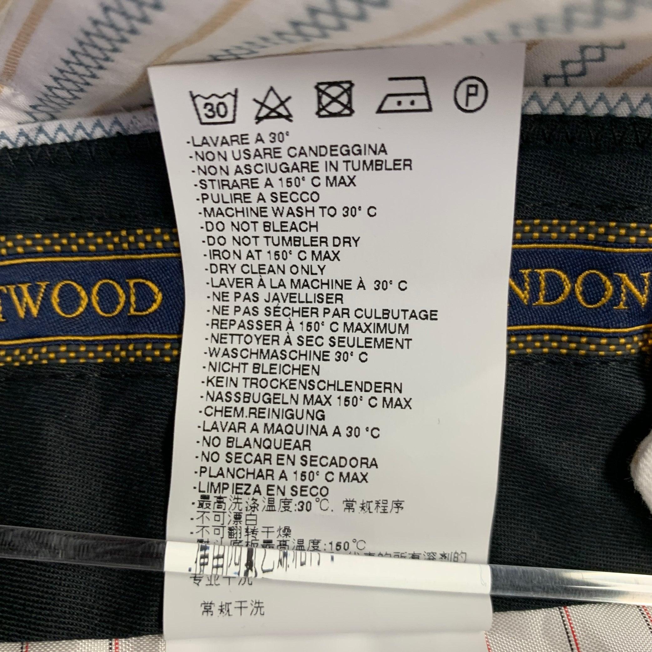 VIVIENNE WESTWOOD Size 38 White Blue Yellow Stripe Cotton Casual Pants For Sale 1
