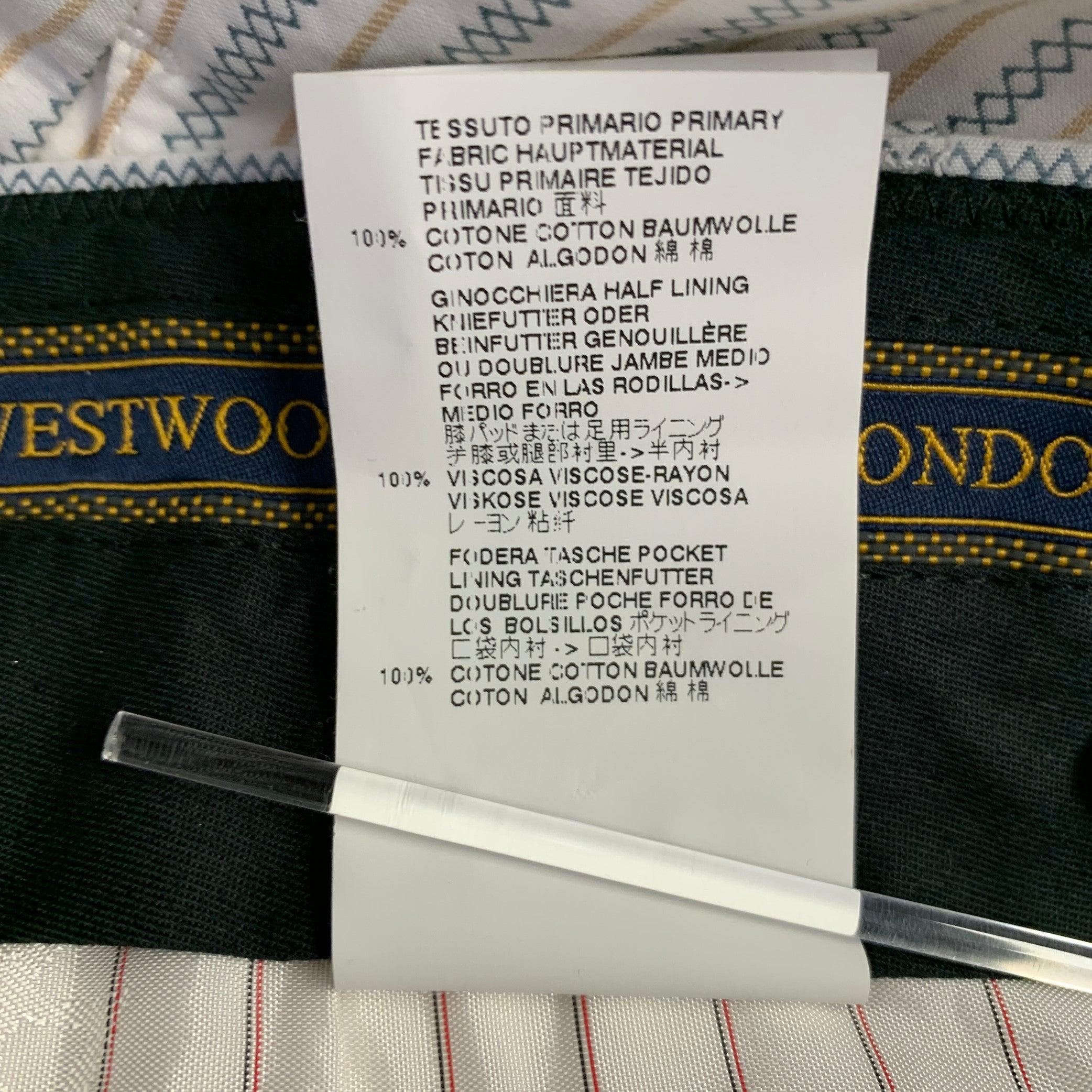 VIVIENNE WESTWOOD Size 38 White Blue Yellow Stripe Cotton Casual Pants For Sale 3