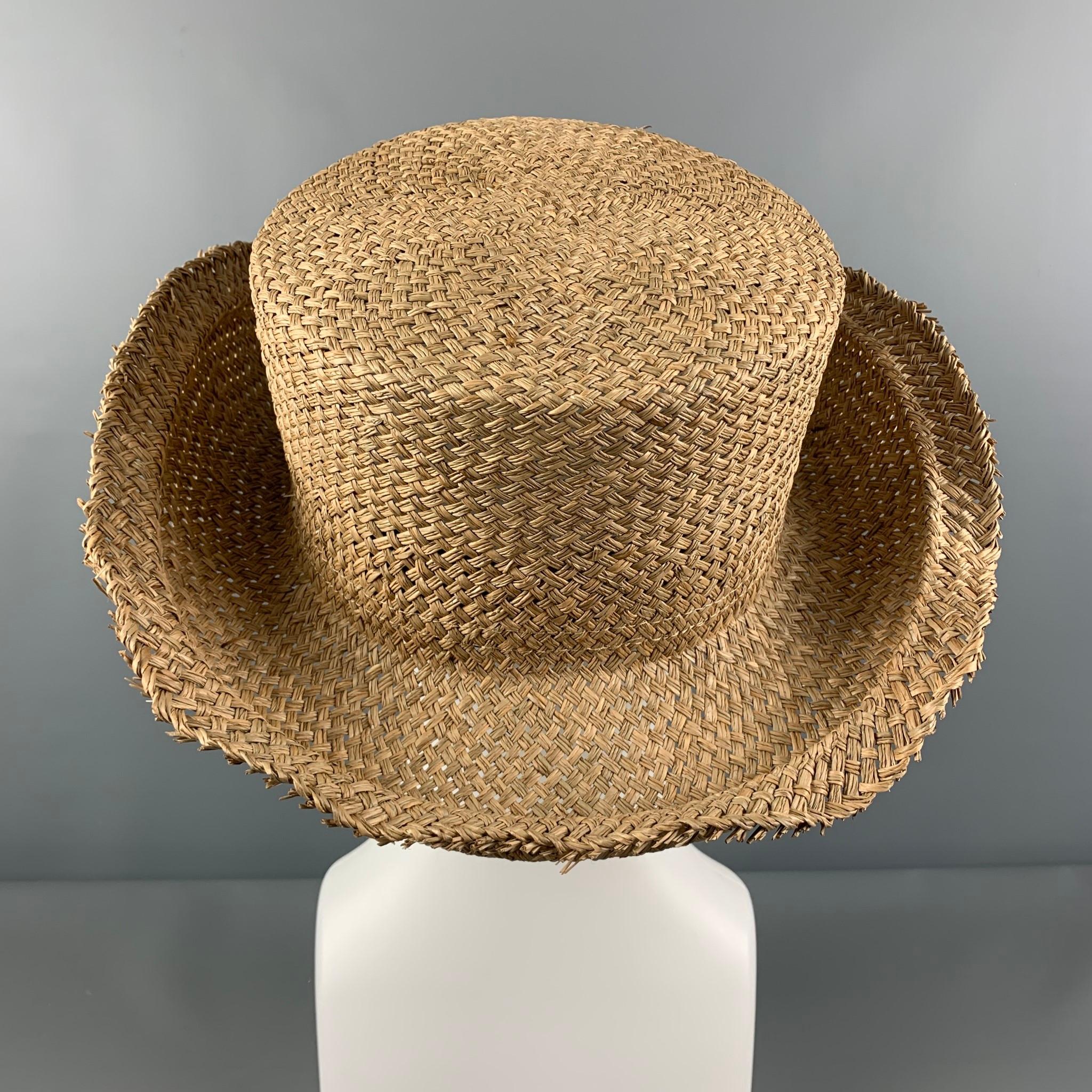 VIVIENNE WESTWOOD Size One Size Natural Multi-color Woven Straw Hat In Good Condition In San Francisco, CA