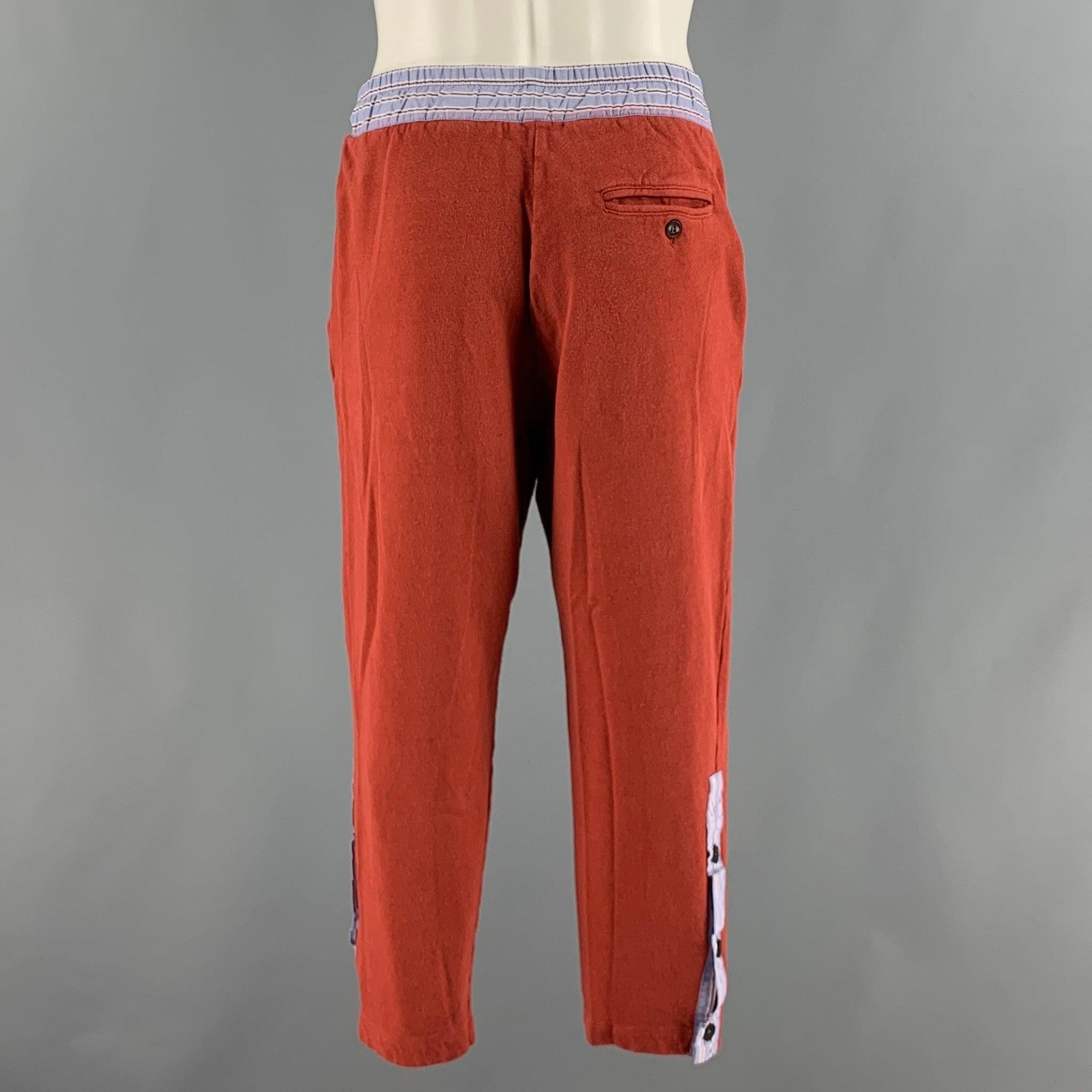 Men's VIVIENNE WESTWOOD Size S Orange Blue Contrast Trim Sweatpants Casual Pants For Sale