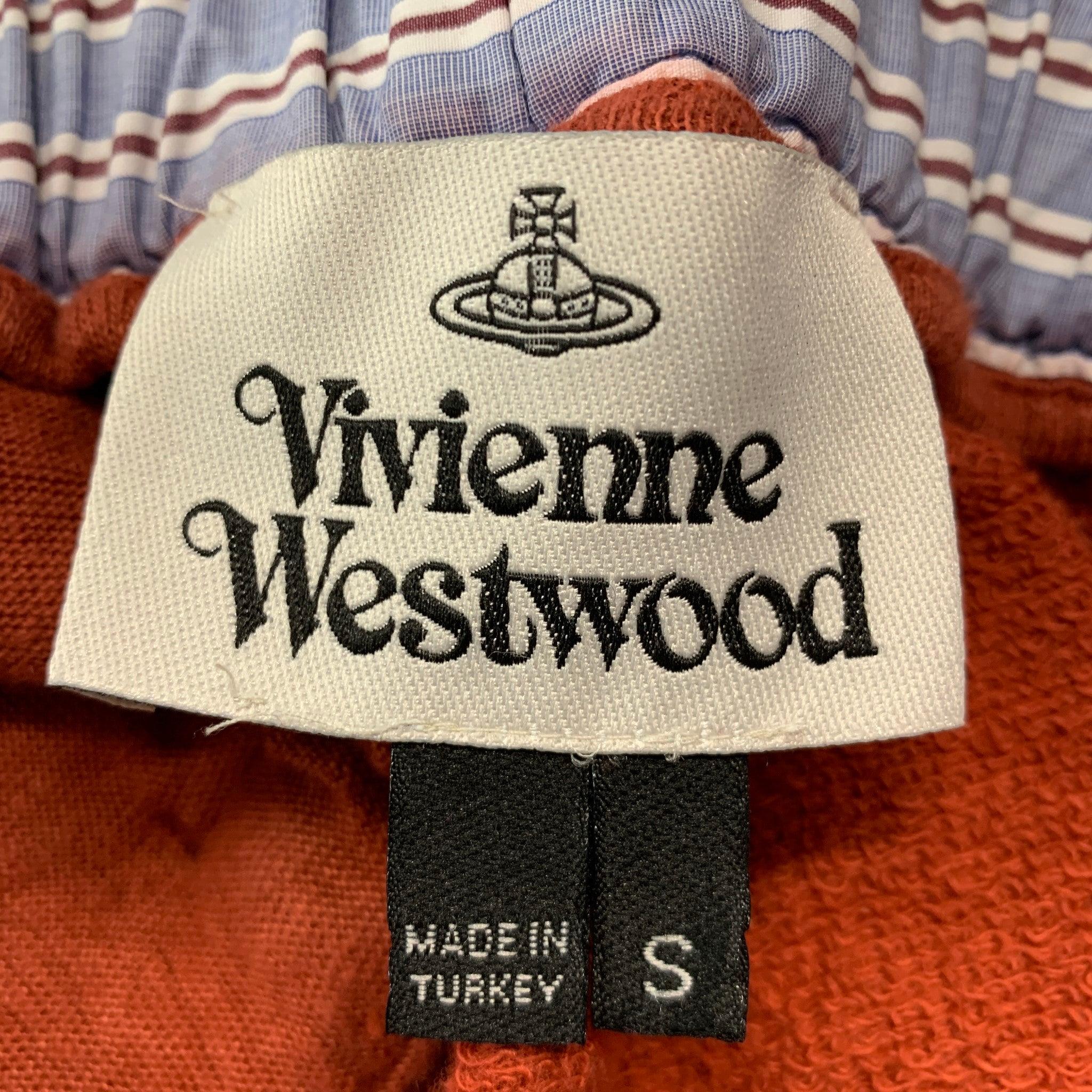 Men's VIVIENNE WESTWOOD Size S Orange Blue Contrast Trim Sweatpants Casual Pants For Sale