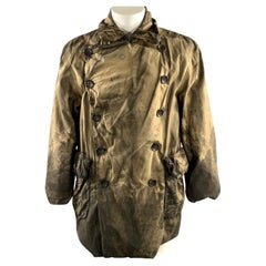 VIVIENNE WESTWOOD Size XS Brown Black Dyed Cotton Double Breasted Jacket