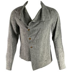 VIVIENNE WESTWOOD Talla XS Camisa de manga larga asimétrica gris brezo
