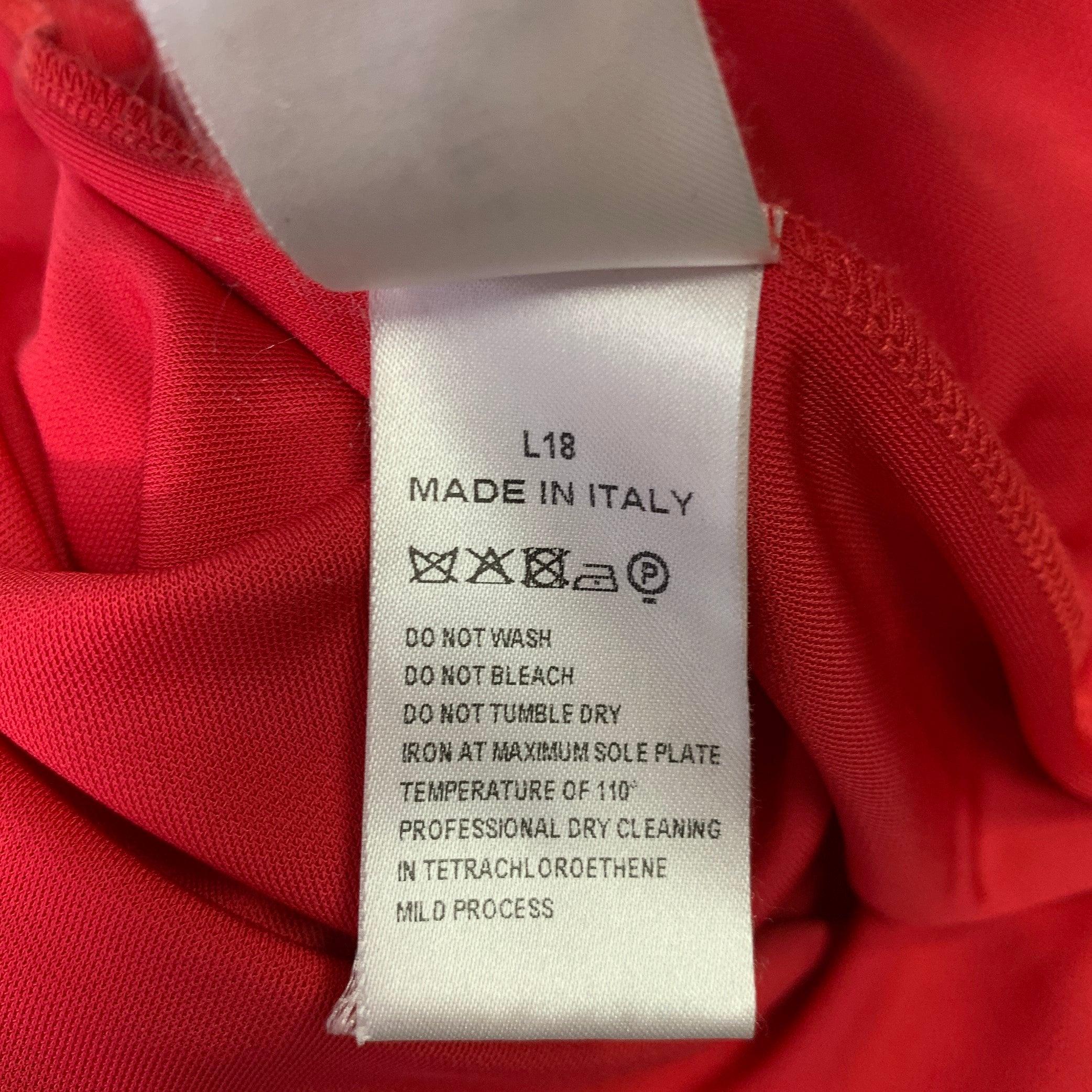 VIVIENNE WESTWOOD Size XS Red Viscose Ruched Long Sleeve Dress For Sale 5