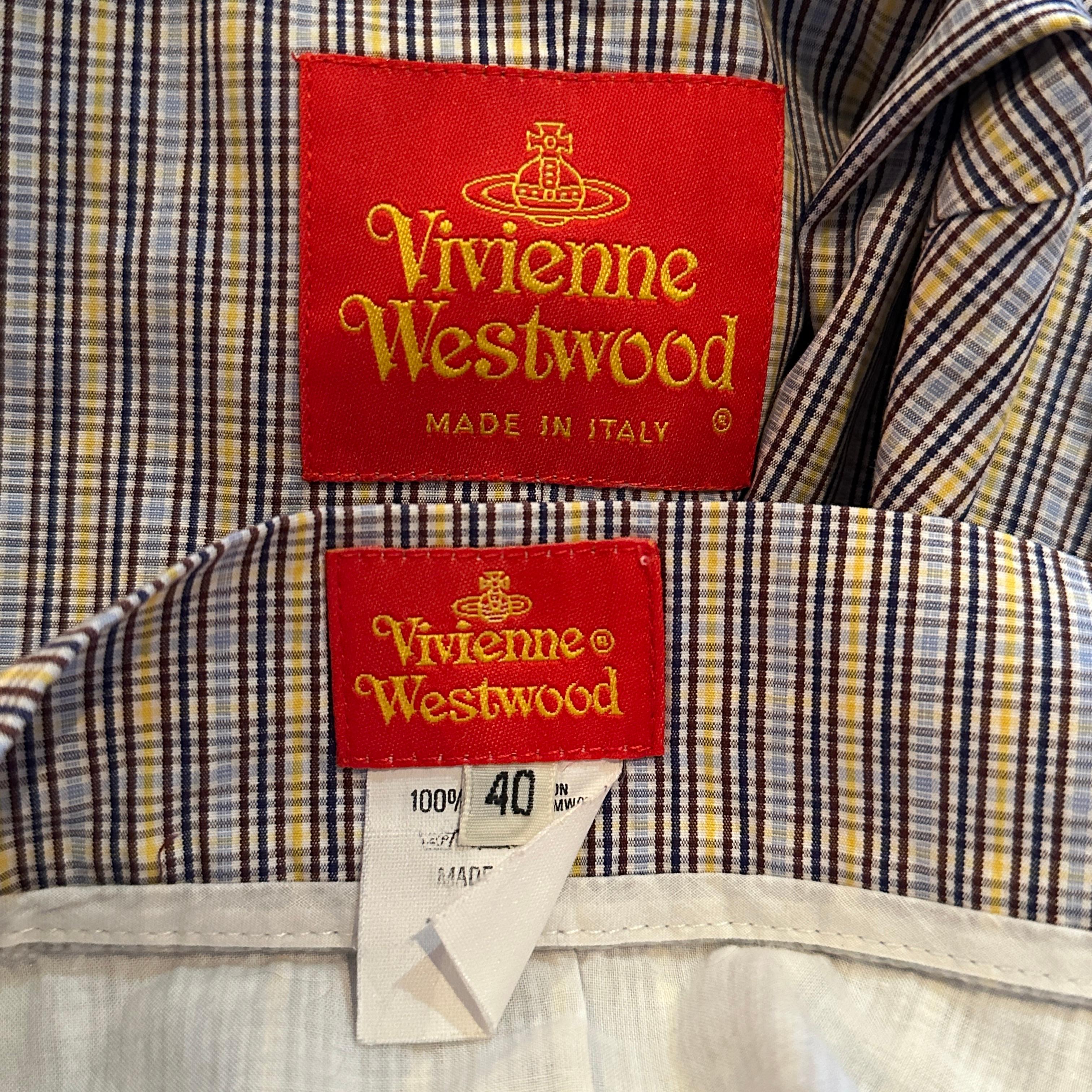 Vivienne Westwood Spring 1994 Checked Two Piece Skirt Suit Set In Excellent Condition For Sale In Hertfordshire, GB
