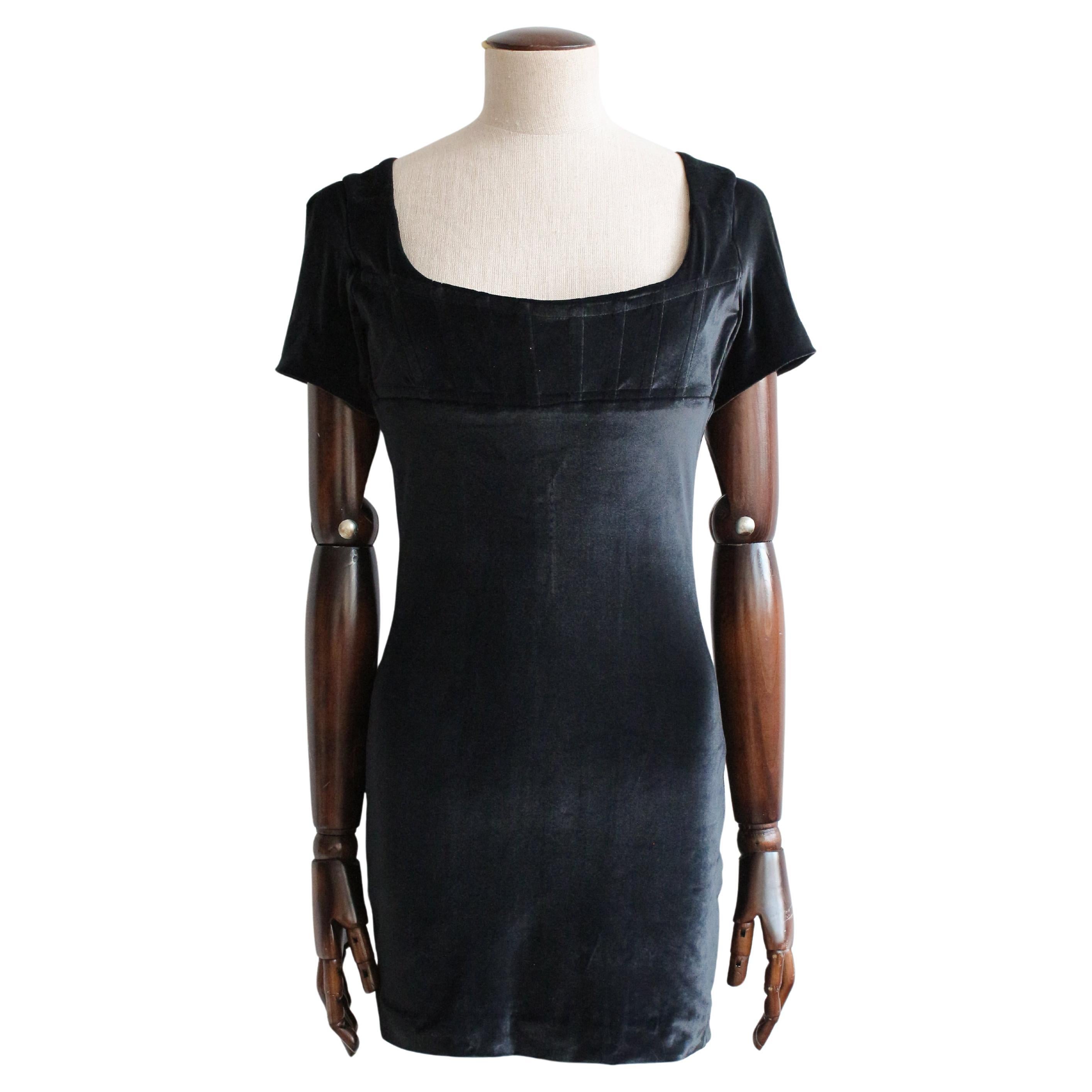 Vivienne Westwood - Printemps/Été - Mini robe à corset en velours noir
