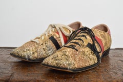 Scarpe "Hammerhead" di Vivienne Westwood con punta quadrata in pelle di serpente goffrata, taglia UK 7,5 - EU 41,5