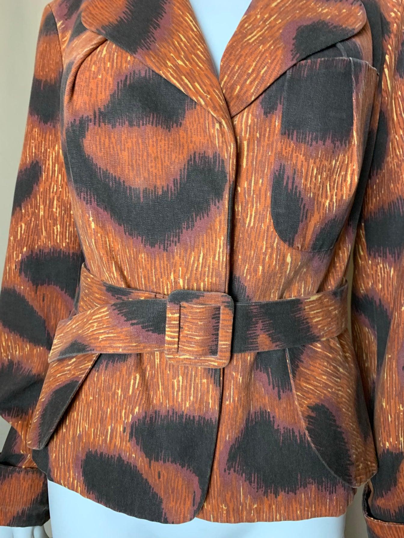 tiger print suit jacket