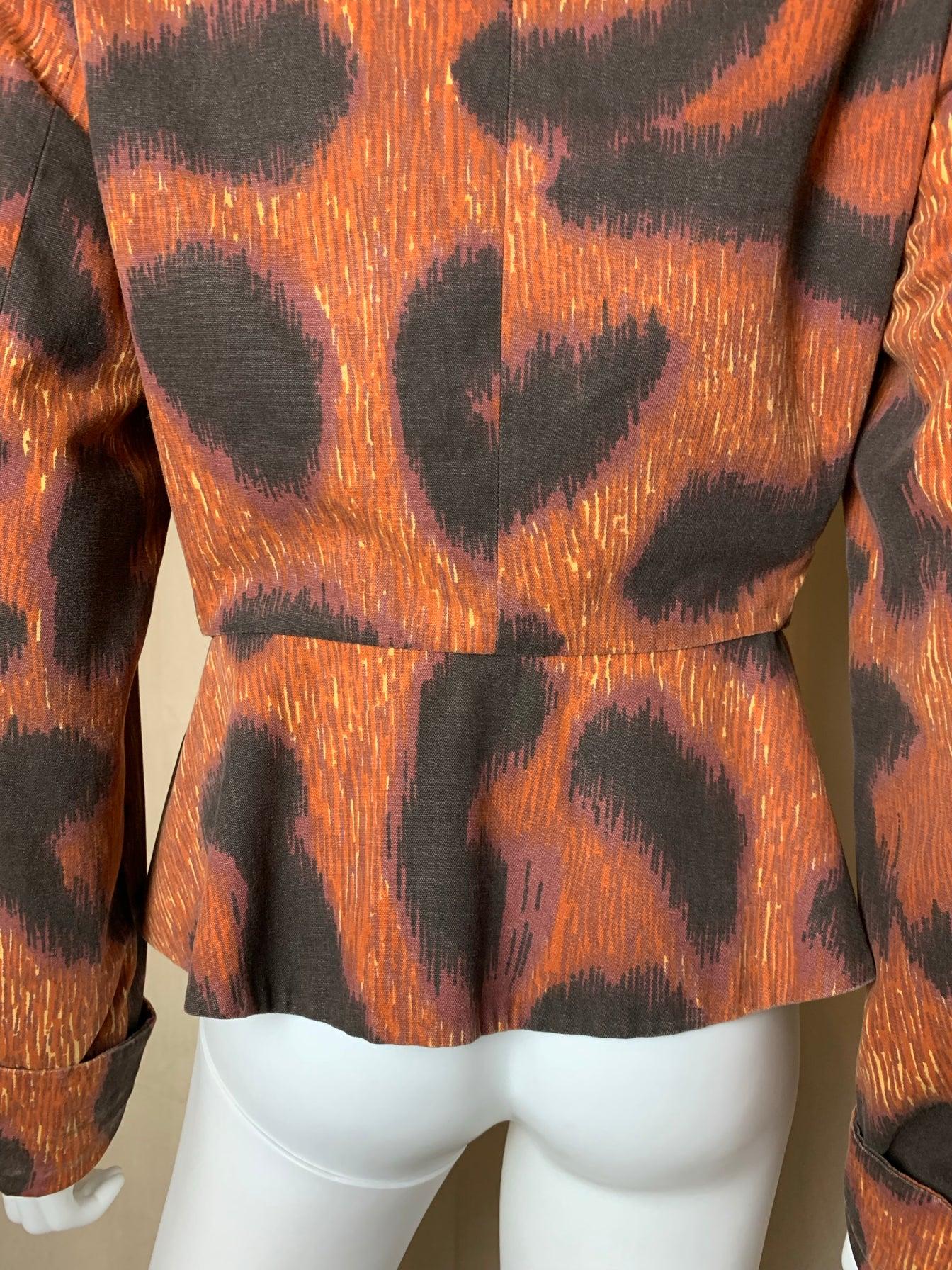 Vivienne Westwood SS 1994 Café Society Leopard Jacket In Excellent Condition For Sale In Avon, CT
