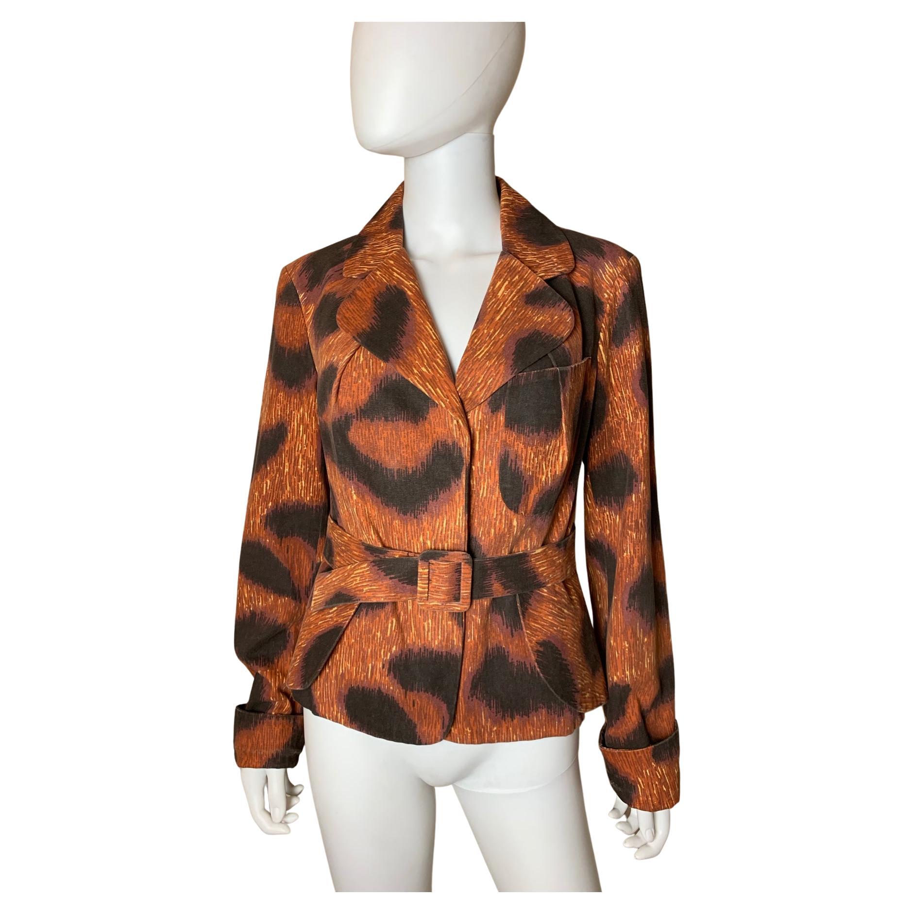Vivienne Westwood SS 1994 Café Society Leopard Jacket For Sale
