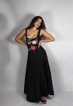 Vivienne Westwood SS 1994 Cafe Society Rose Print Corset
