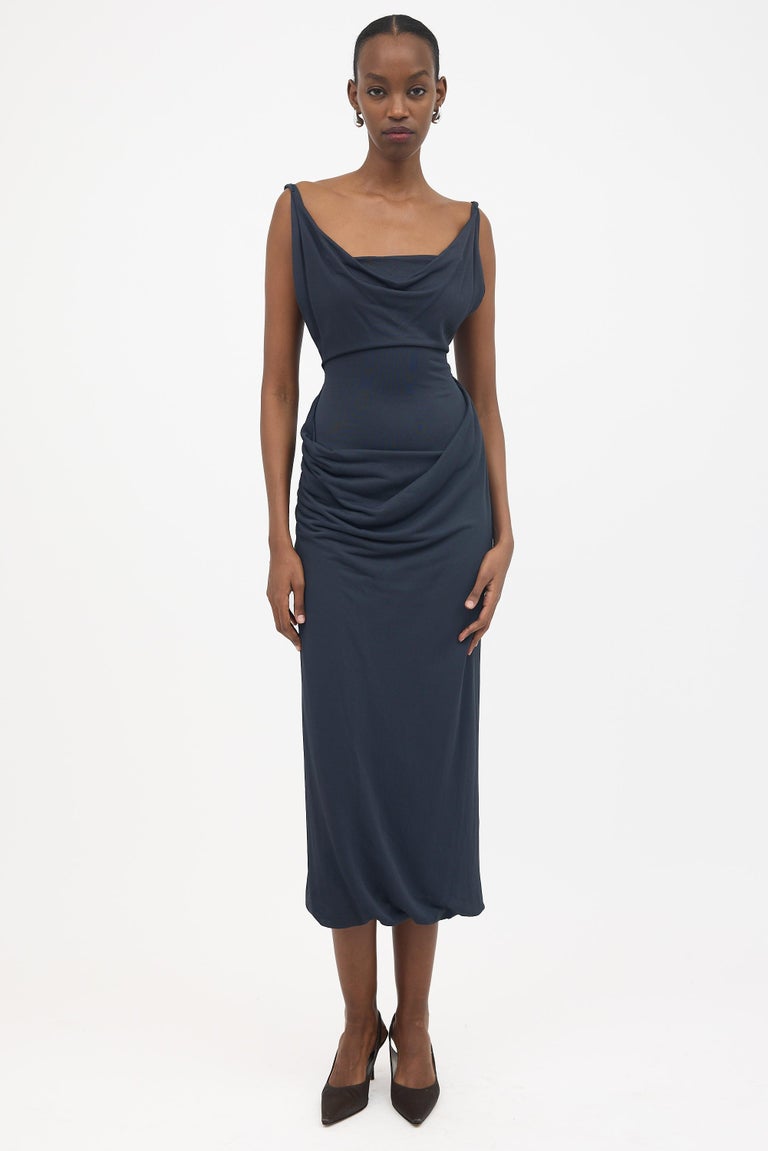 90s vivienne westwood dress SS 1997 'Vive La Bagatelle' Gold Label Draped UK 10 For Sale at 1stDibs LaDivine 7469W Long Simple employeediscount SIZE:XS cup A
