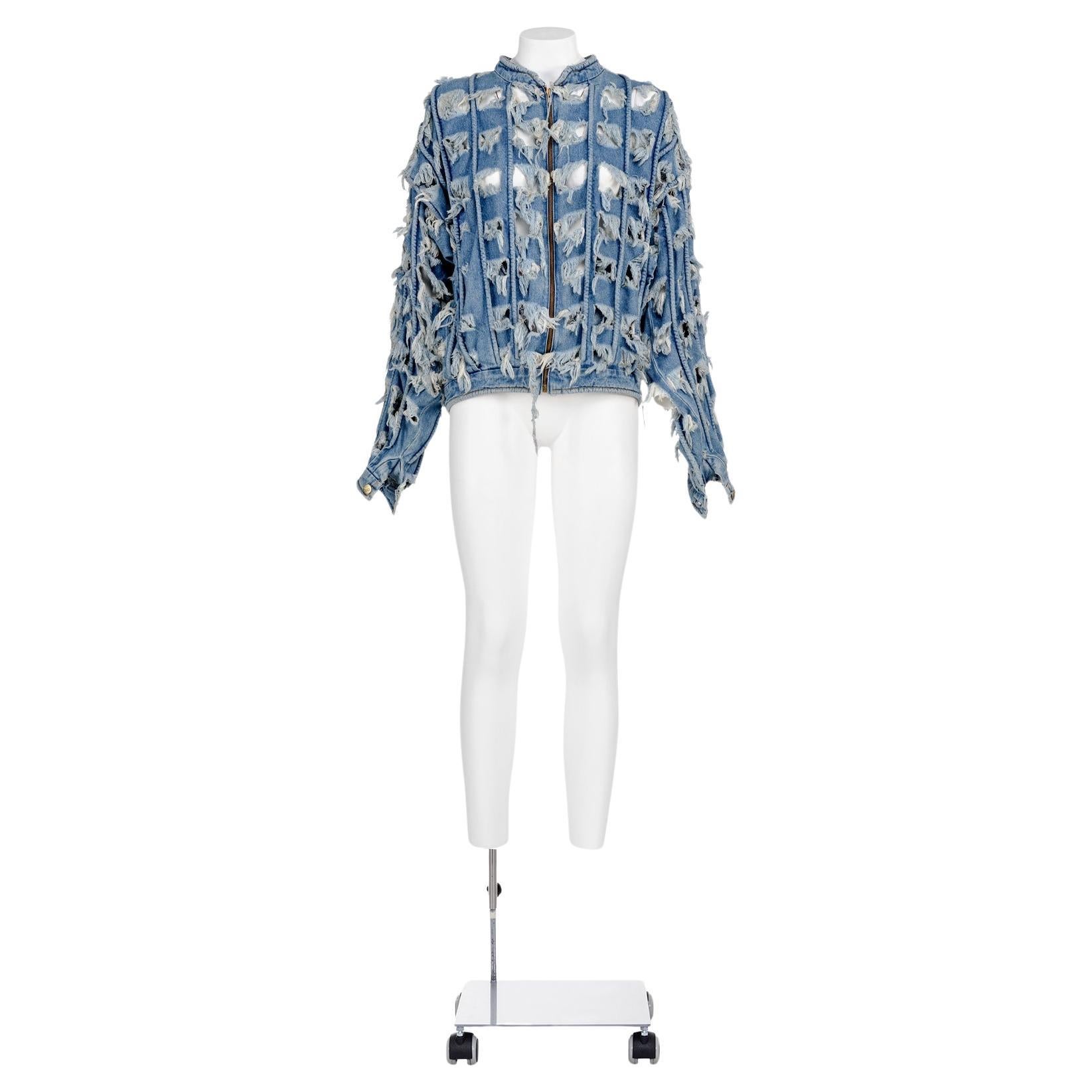 VIVIENNE WESTWOOD SS 91 Iconic and rare slashed denim jacket