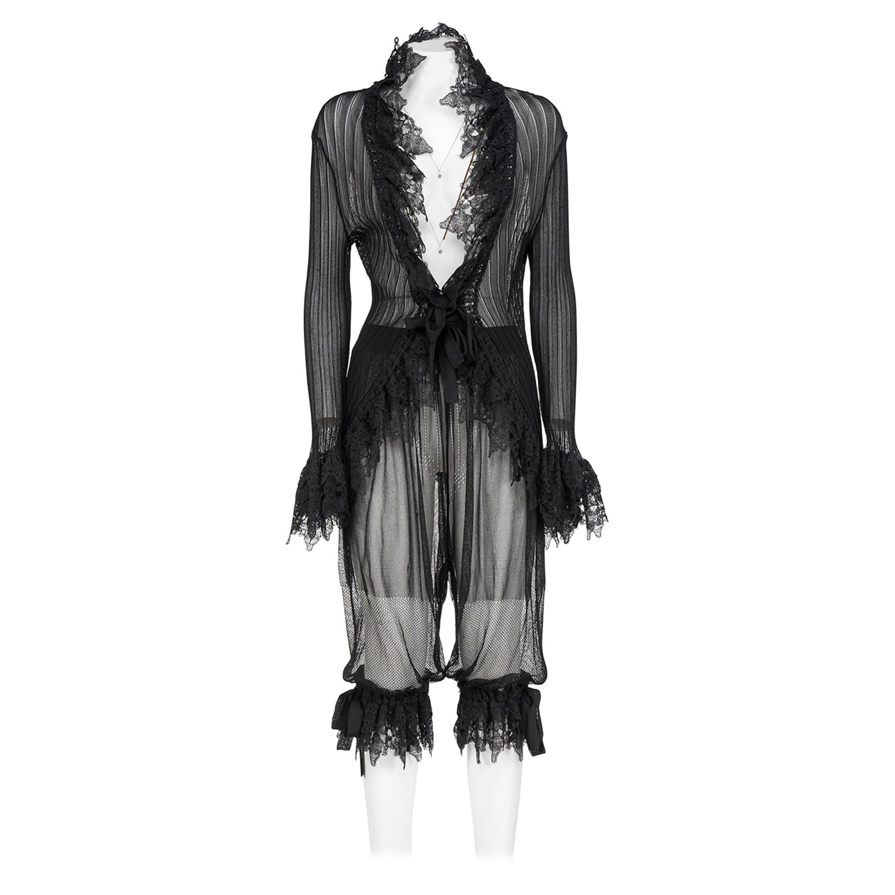 VIVIENNE WESTWOOD SS 96 Iconic and rare lightweight knitted suit in vendita