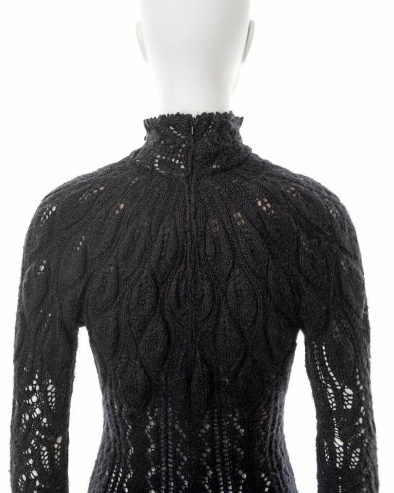 Vivienne Westwood steel-grey open knit alpaca wool corseted mini dress, fw  1993 For Sale at 1stDibs | vivienne knit fitted midi dress, vivienne  westwood white mini dress, vivienne westwood mini dress
