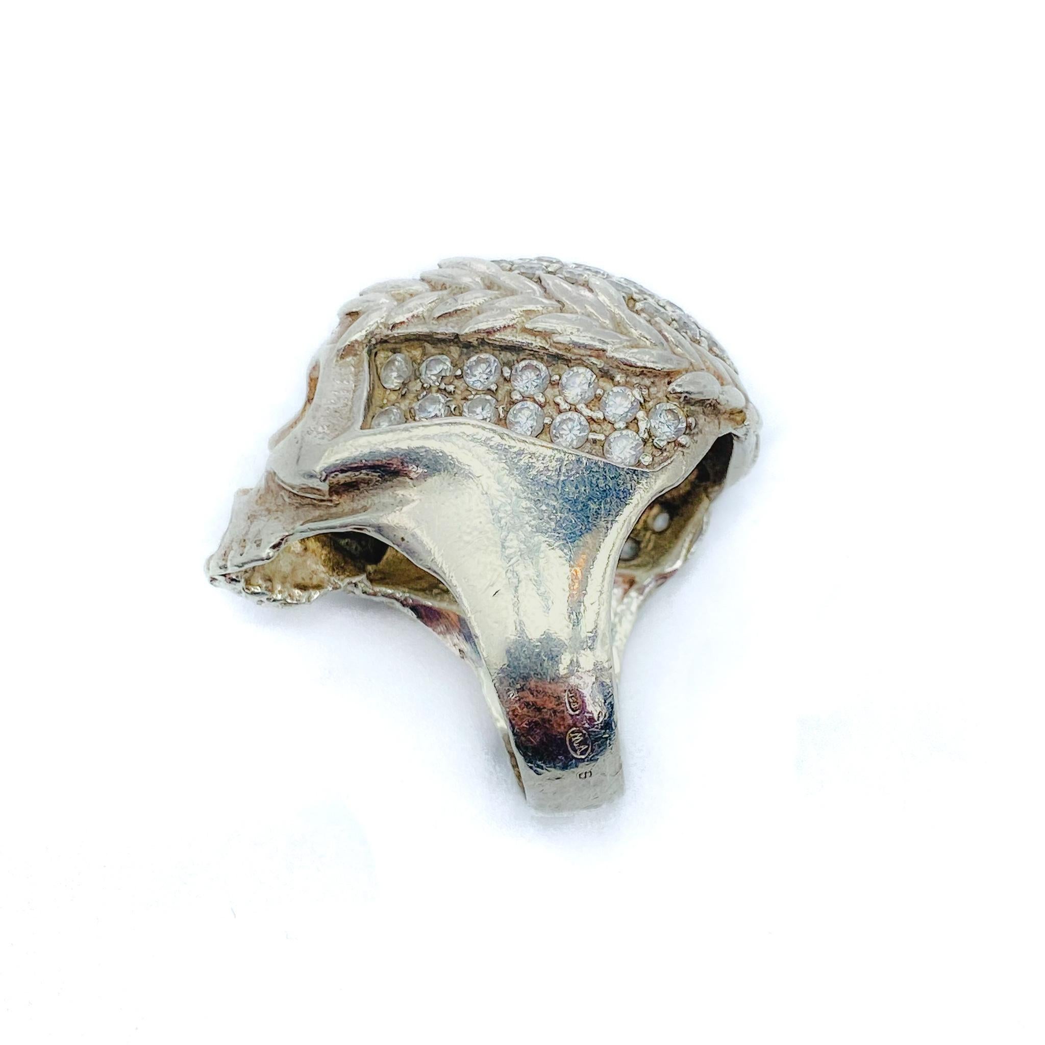 Vivienne Westwood Sterling Silver Skull Ring In Good Condition In London, GB