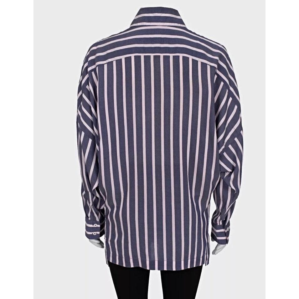 Vivienne Westwood Camisa oversize a rayas en mezcla de viscosa S.42/M Negro en venta