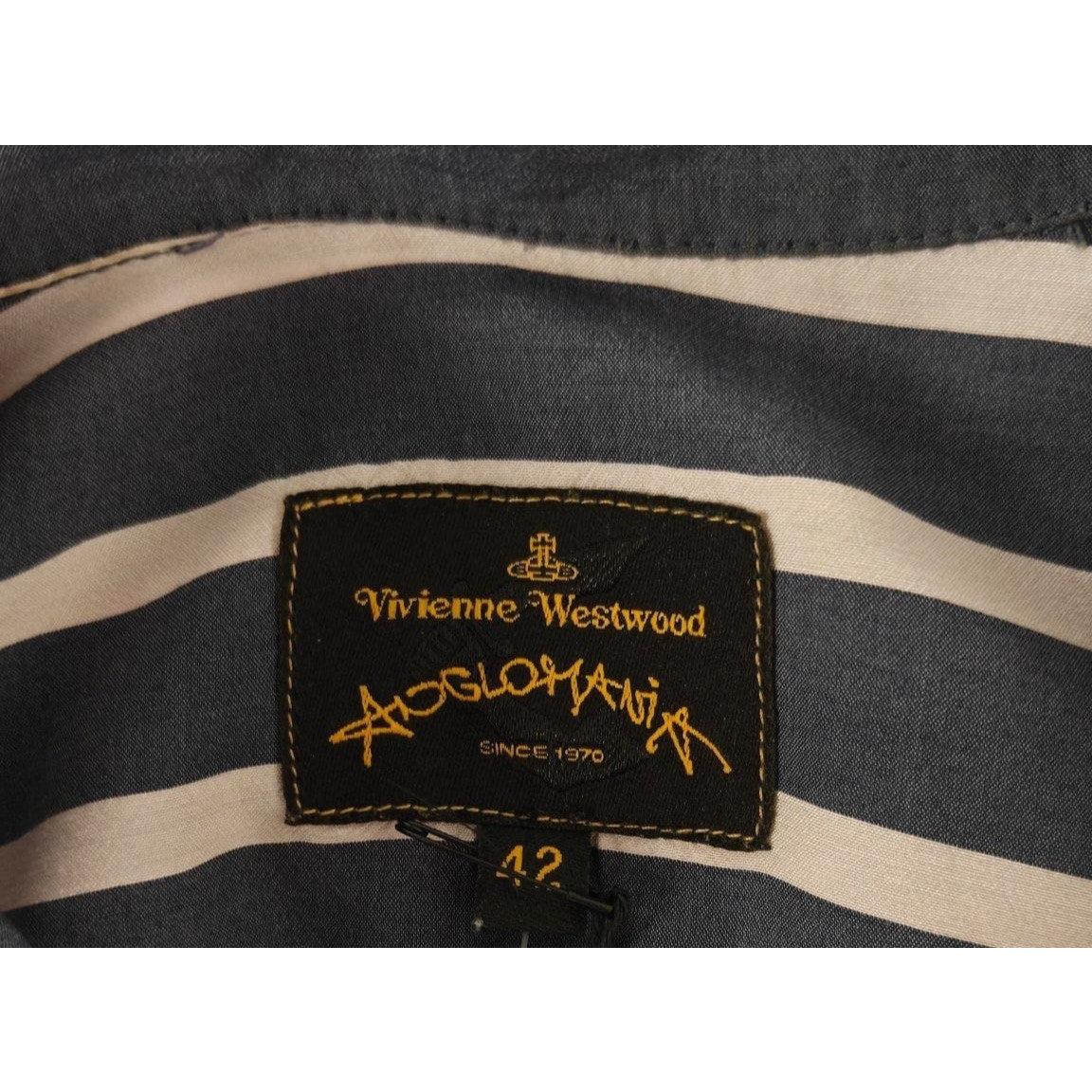 Vivienne Westwood Camisa oversize a rayas en mezcla de viscosa S.42/M en venta 1