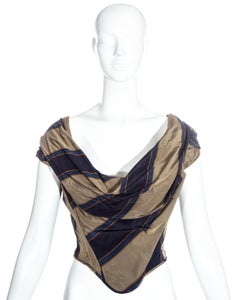 Vivienne Westwood striped silk taffeta off shoulder corset, ss 1998