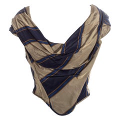 Vivienne Westwood striped silk taffeta off shoulder corset, ss 1998