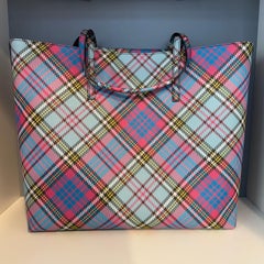 Vivienne Westwood Tartan Drawstring Tote Bag