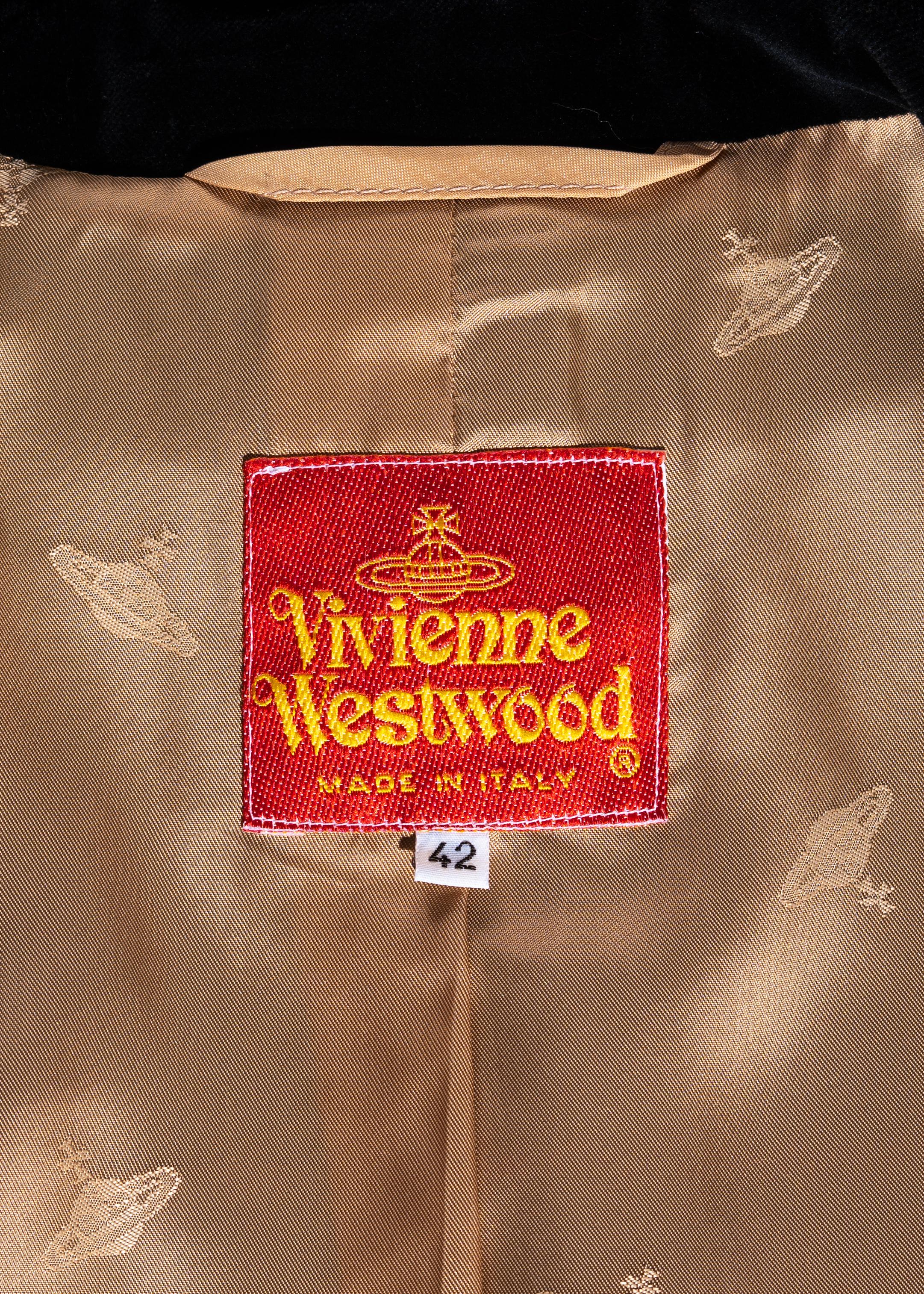 Vivienne Westwood tartan wool blazer jacket and mini skirt set, fw 1993 1