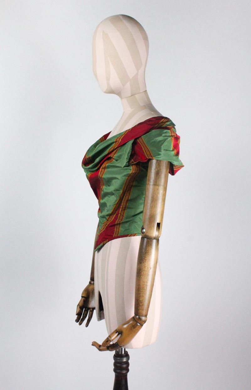Women's Vivienne Westwood 'Tied To The Mast' Stripe Corset S/S 1998 For Sale