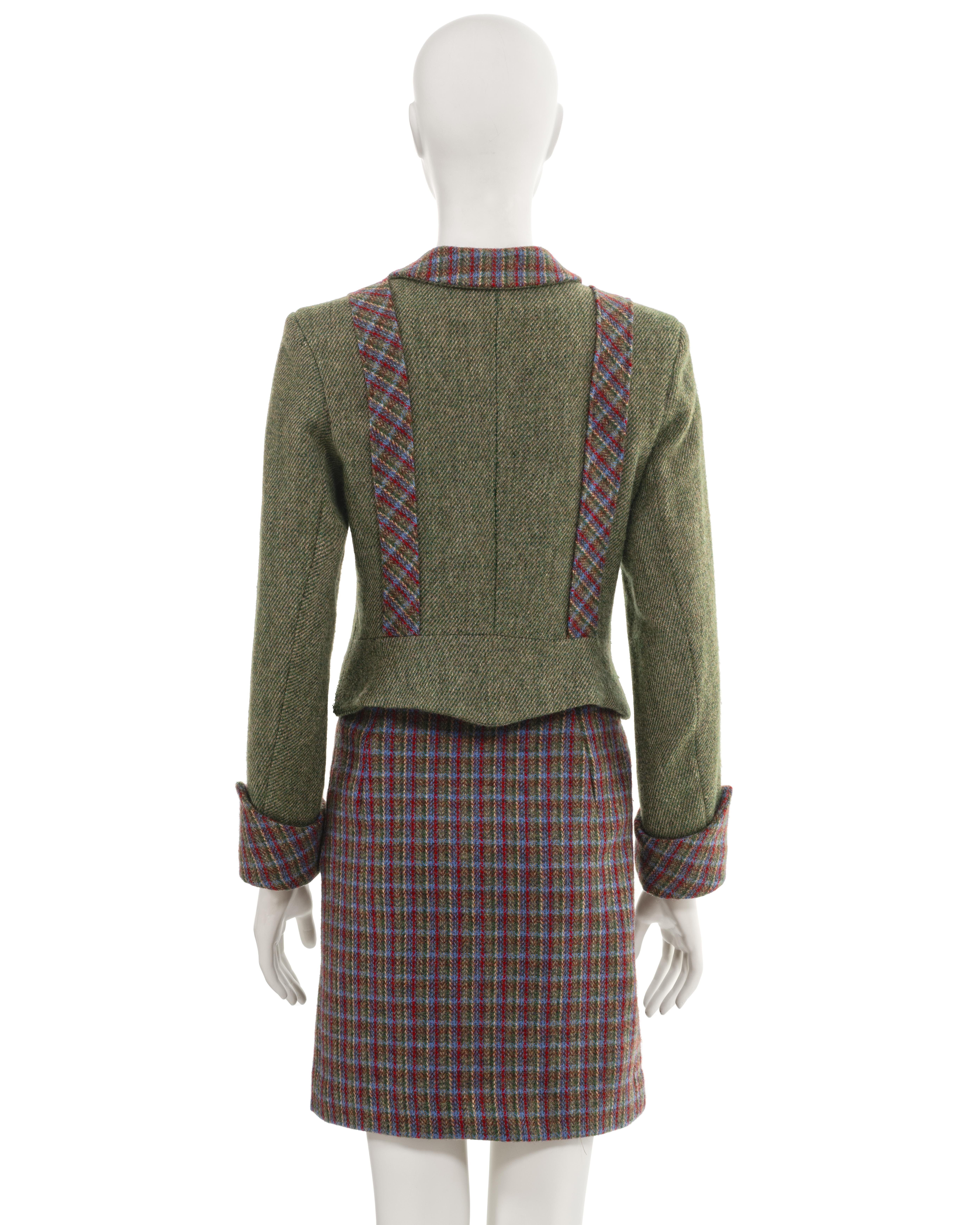Vivienne Westwood 'Time Machine' tartan wool skirt suit, fw 1988 For Sale 7