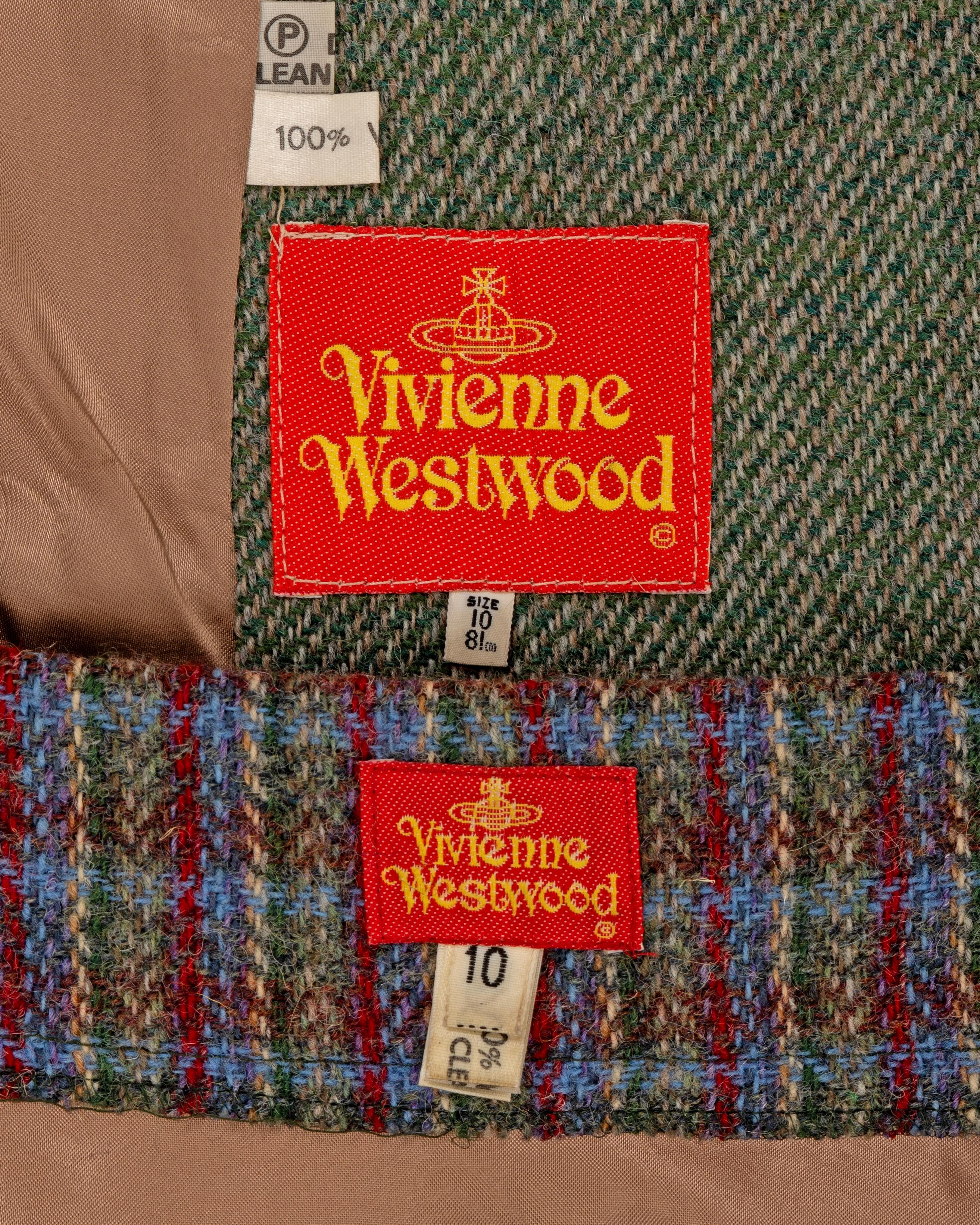 Vivienne Westwood 'Time Machine' tartan wool skirt suit, fw 1988 For Sale 10