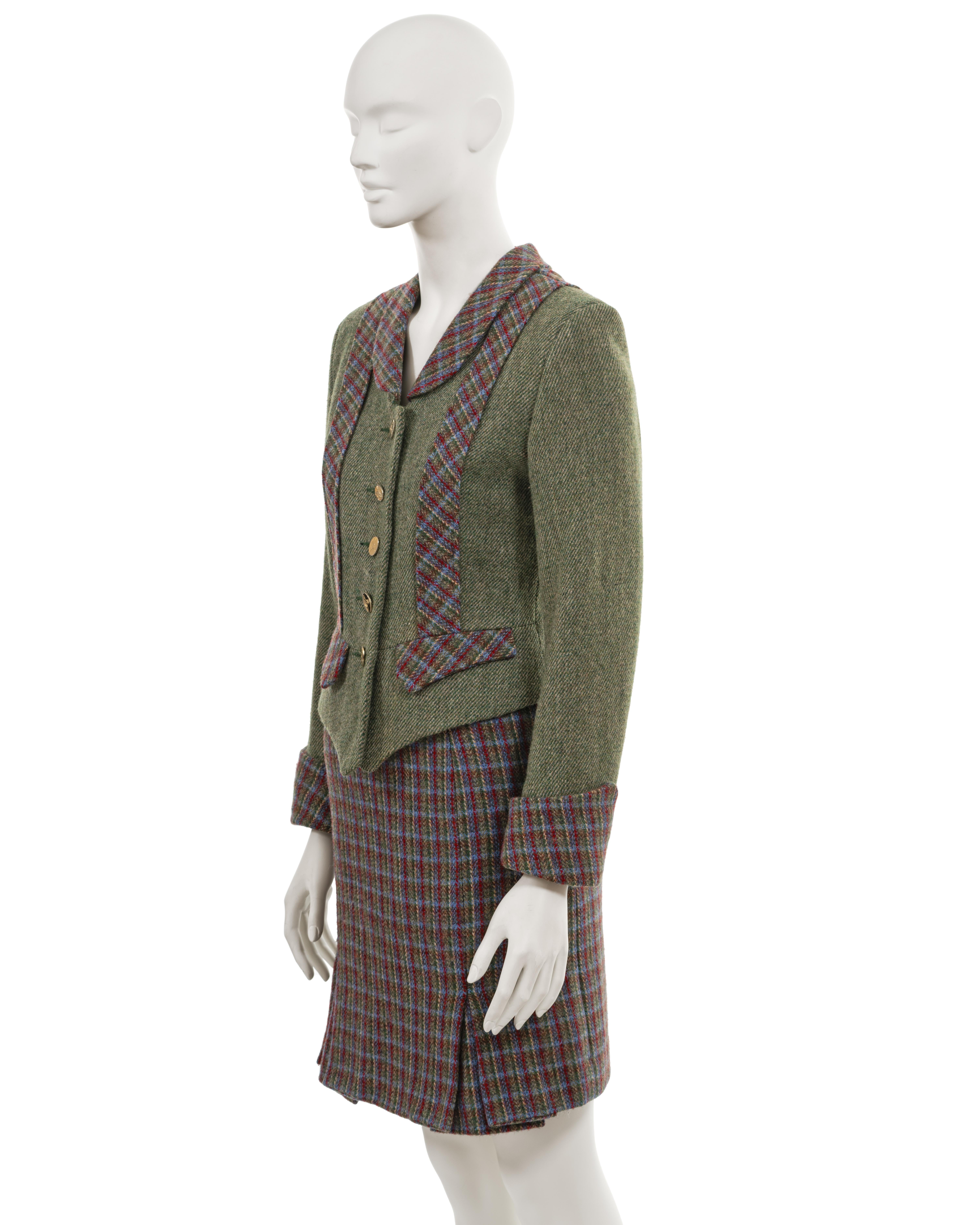 Vivienne Westwood 'Time Machine' tartan wool skirt suit, fw 1988 For Sale 4