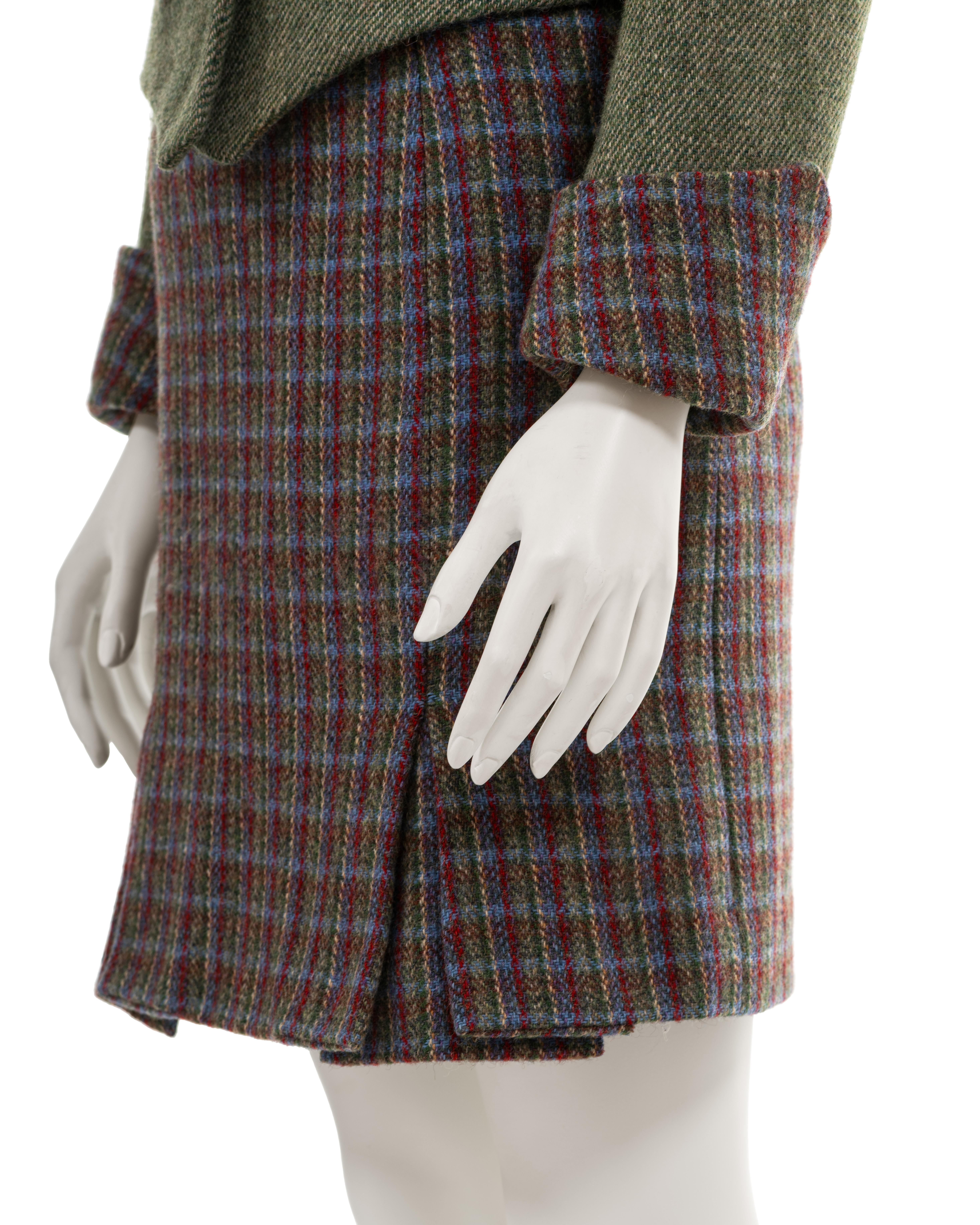 Vivienne Westwood 'Time Machine' tartan wool skirt suit, fw 1988 For Sale 5