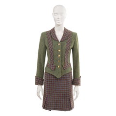 Traje con falda de lana de tartán "Time Machine" de Vivienne Westwood, fw 1988