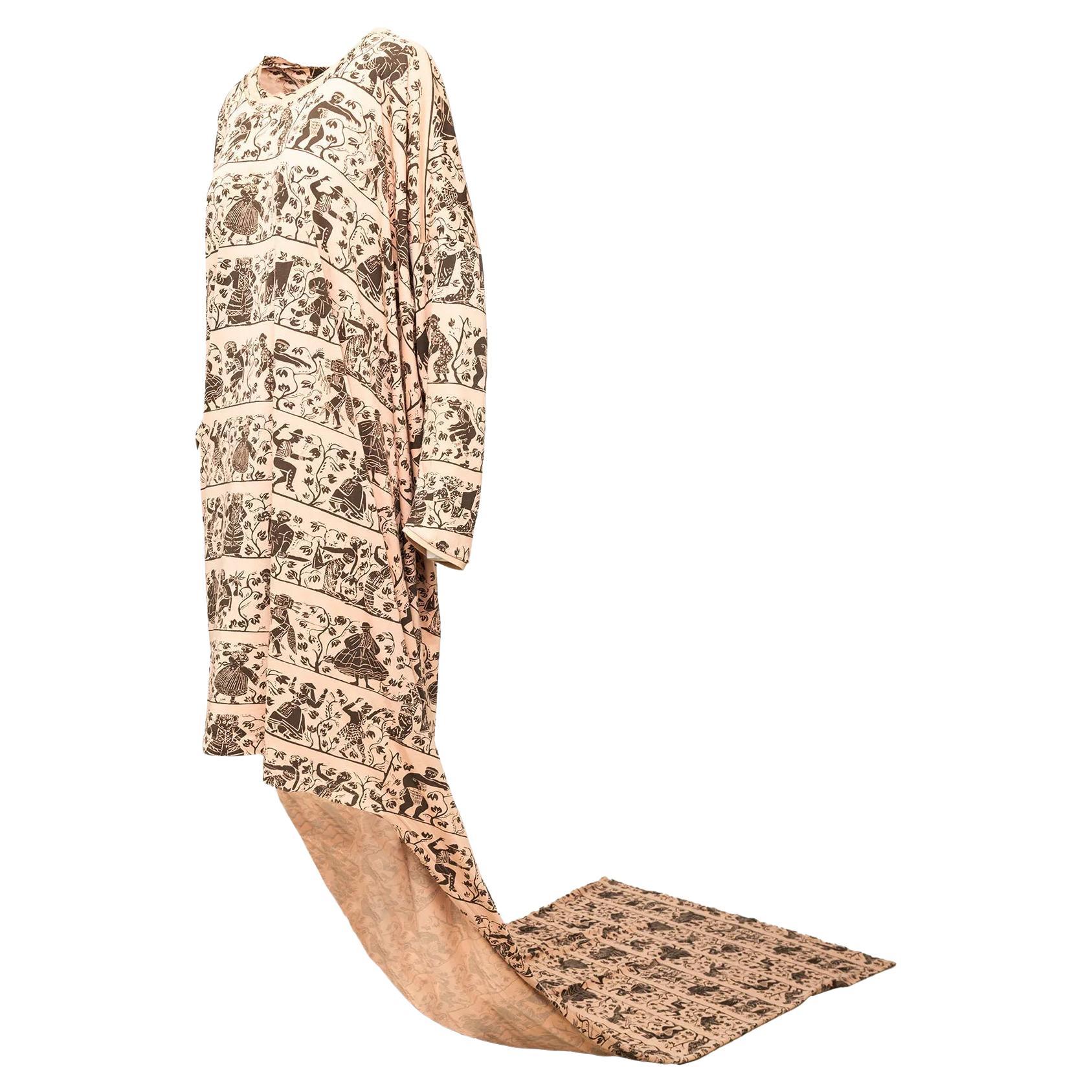 Robe longue à imprimé tribal de Vivienne Westwood - Années 10 en vente